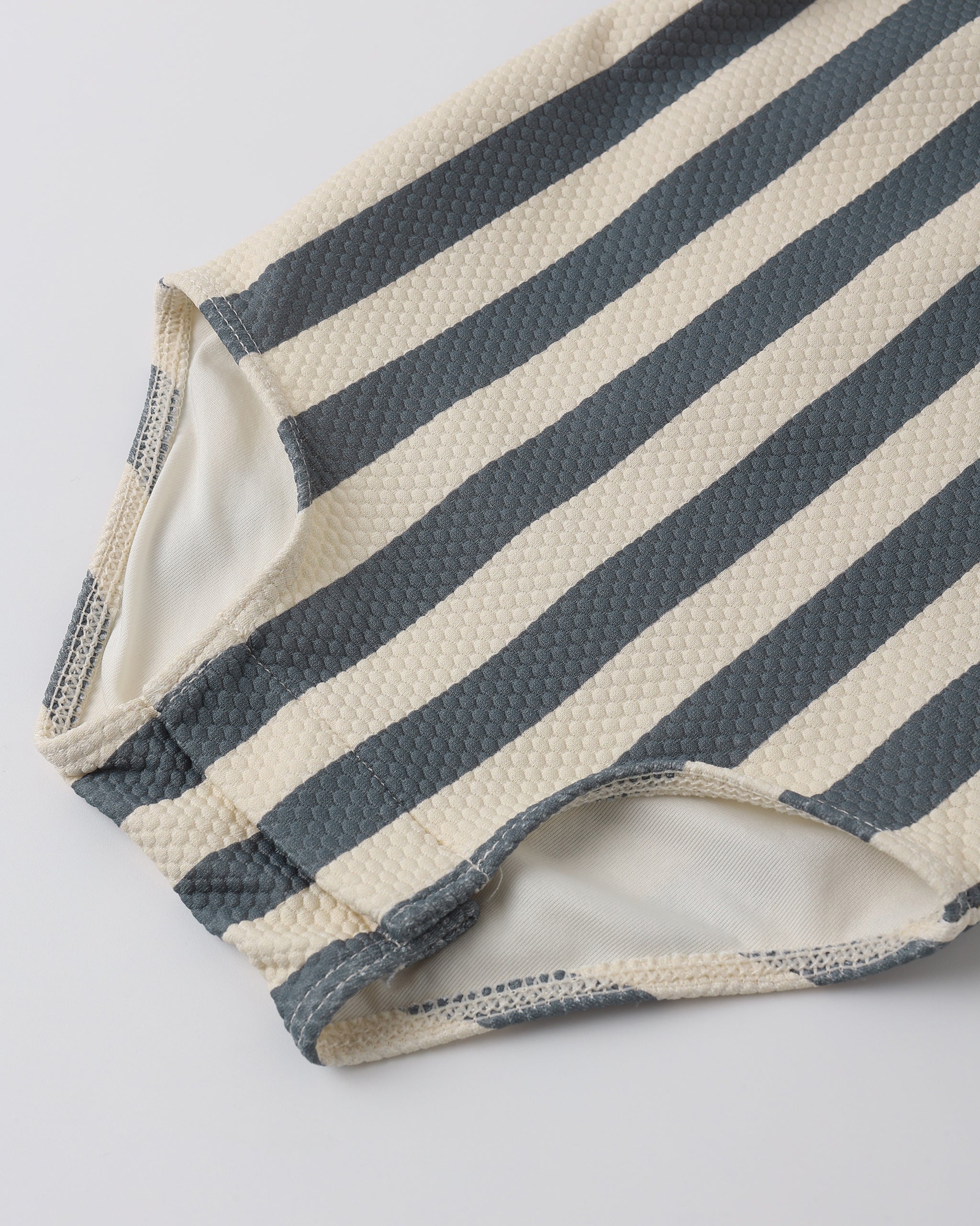 Quincy Mae Scoop Back One Piece Swimsuit - Retro Ocean Stripe