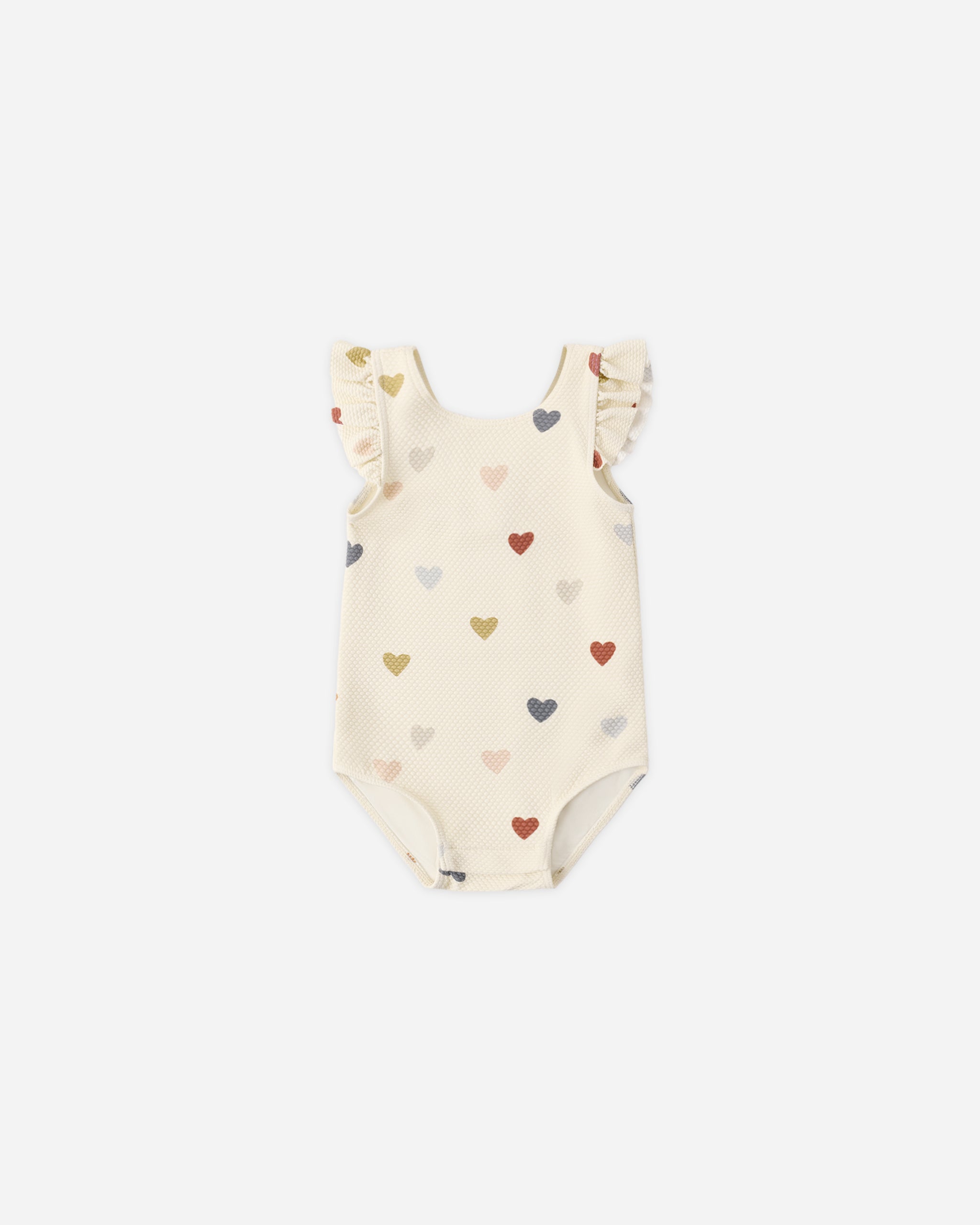 Quincy Mae Scoop Back One Piece Swimsuit - Confetti Hearts