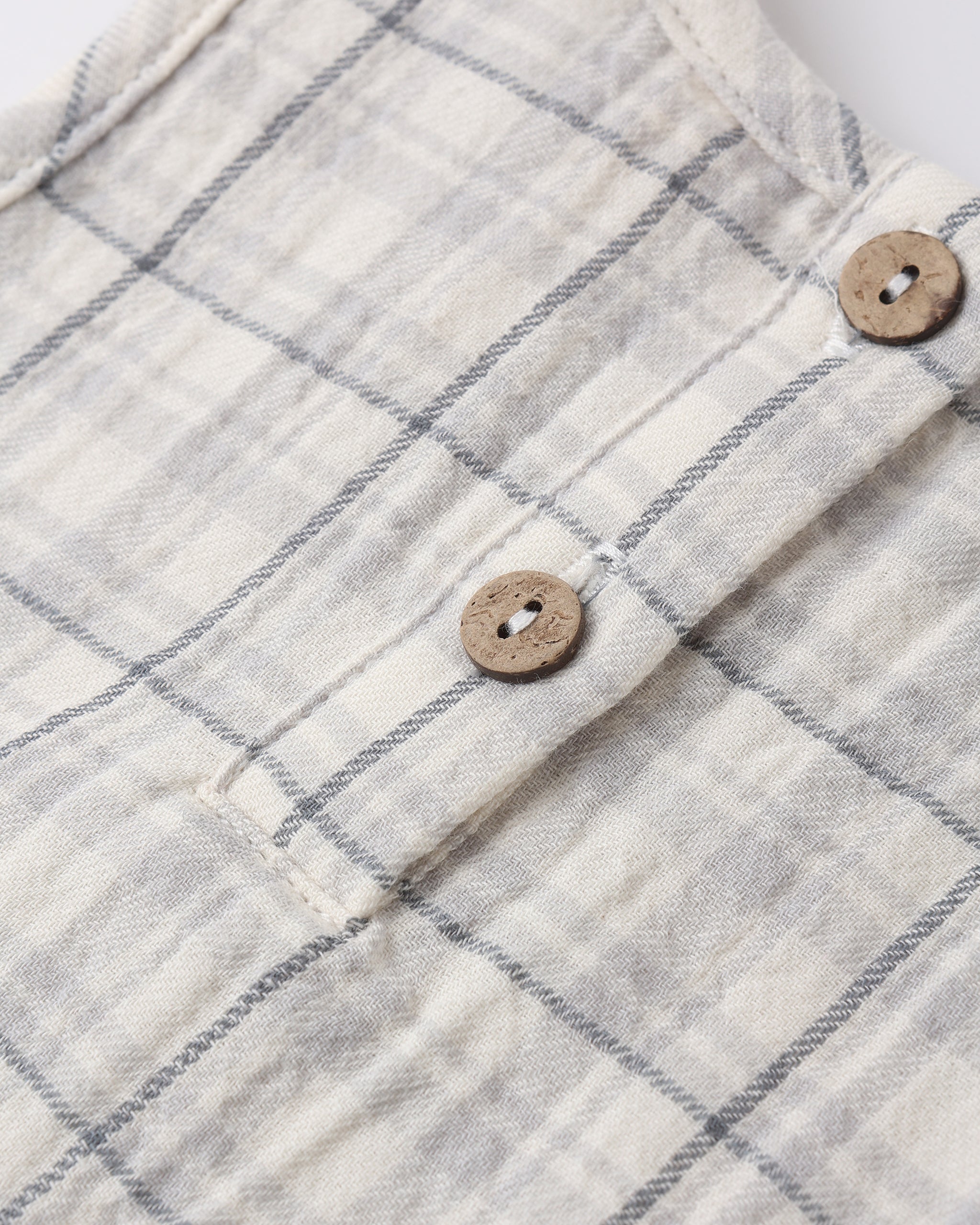 Quincy Mae Woven Tank Set - Blue Plaid
