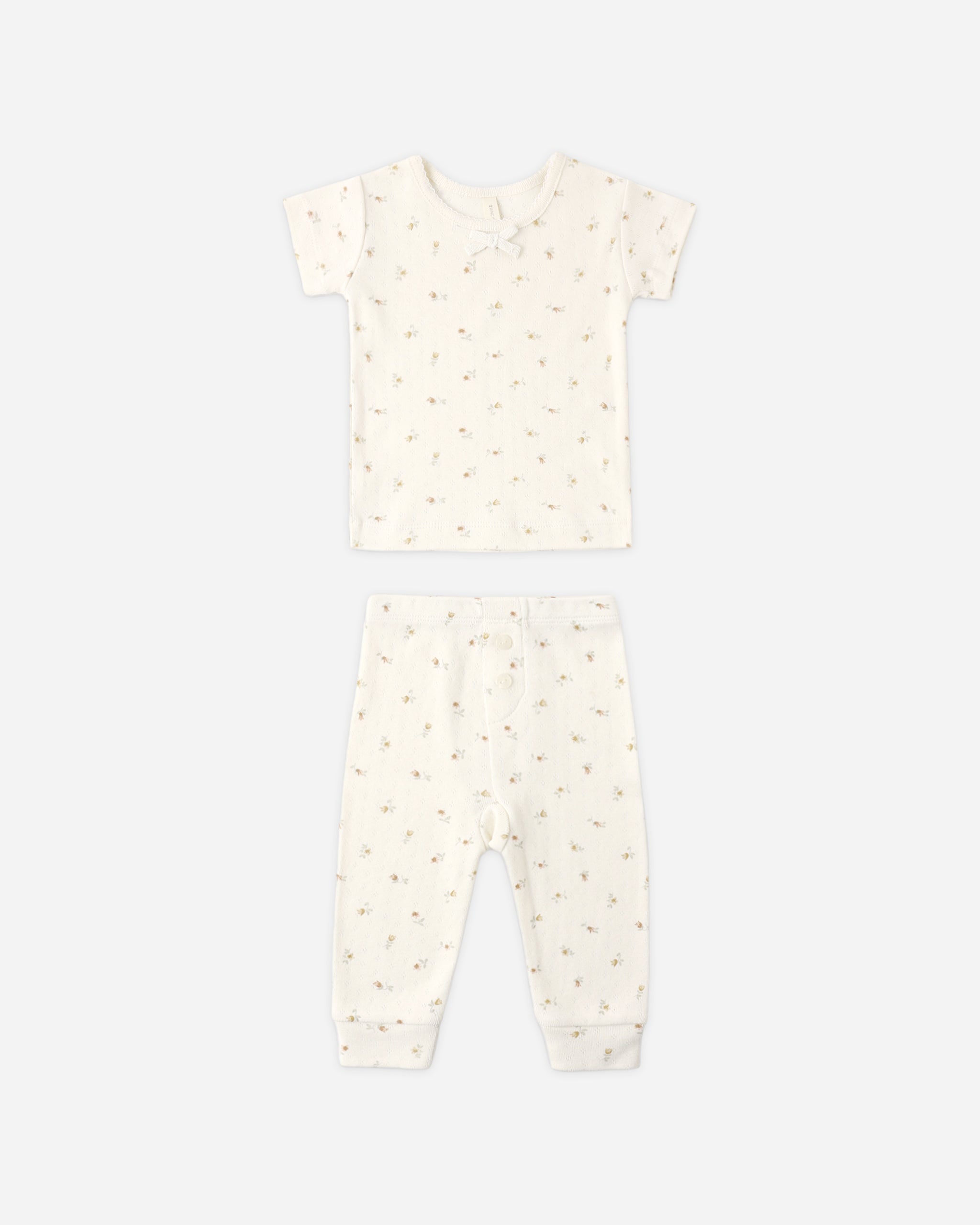 Quincy Mae Pointelle Tee + Legging - Petit Fleur