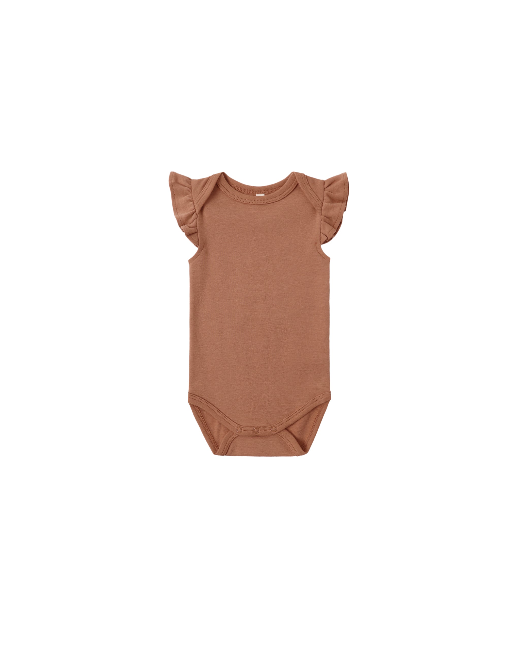 Quincy Mae Flutter Sleeve Bodysuit - Poppy