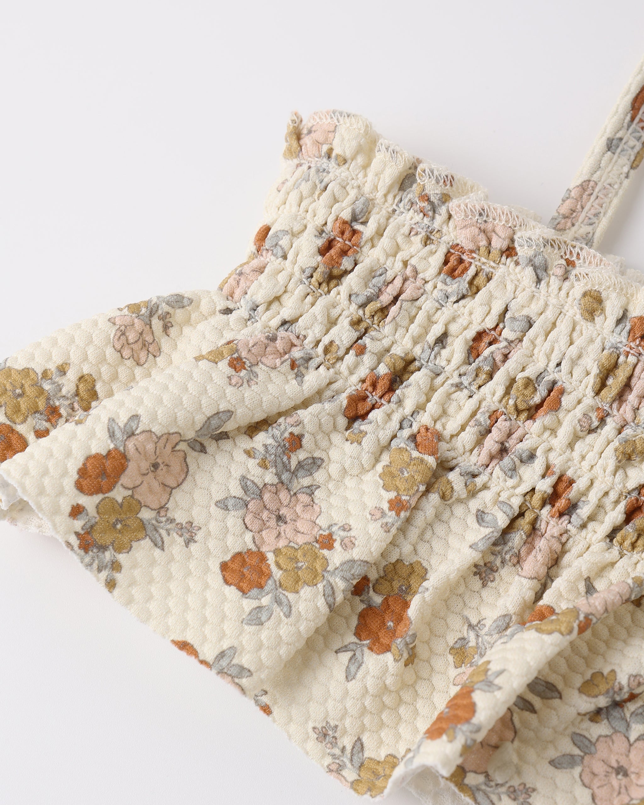 Quincy Mae Smocked Ruffle Bikini - Bloom