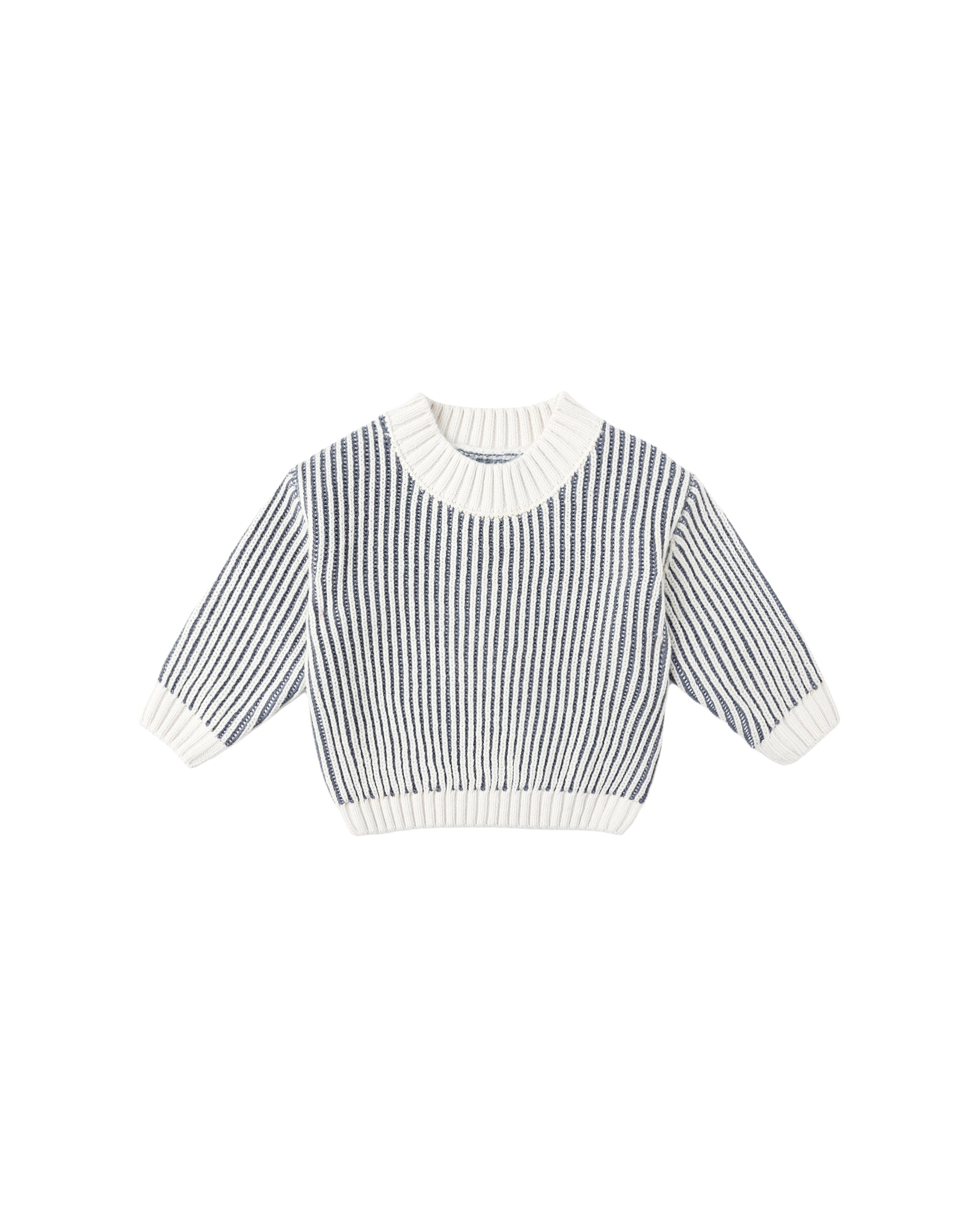 Quincy Mae Relaxed Knit Sweater - Ocean