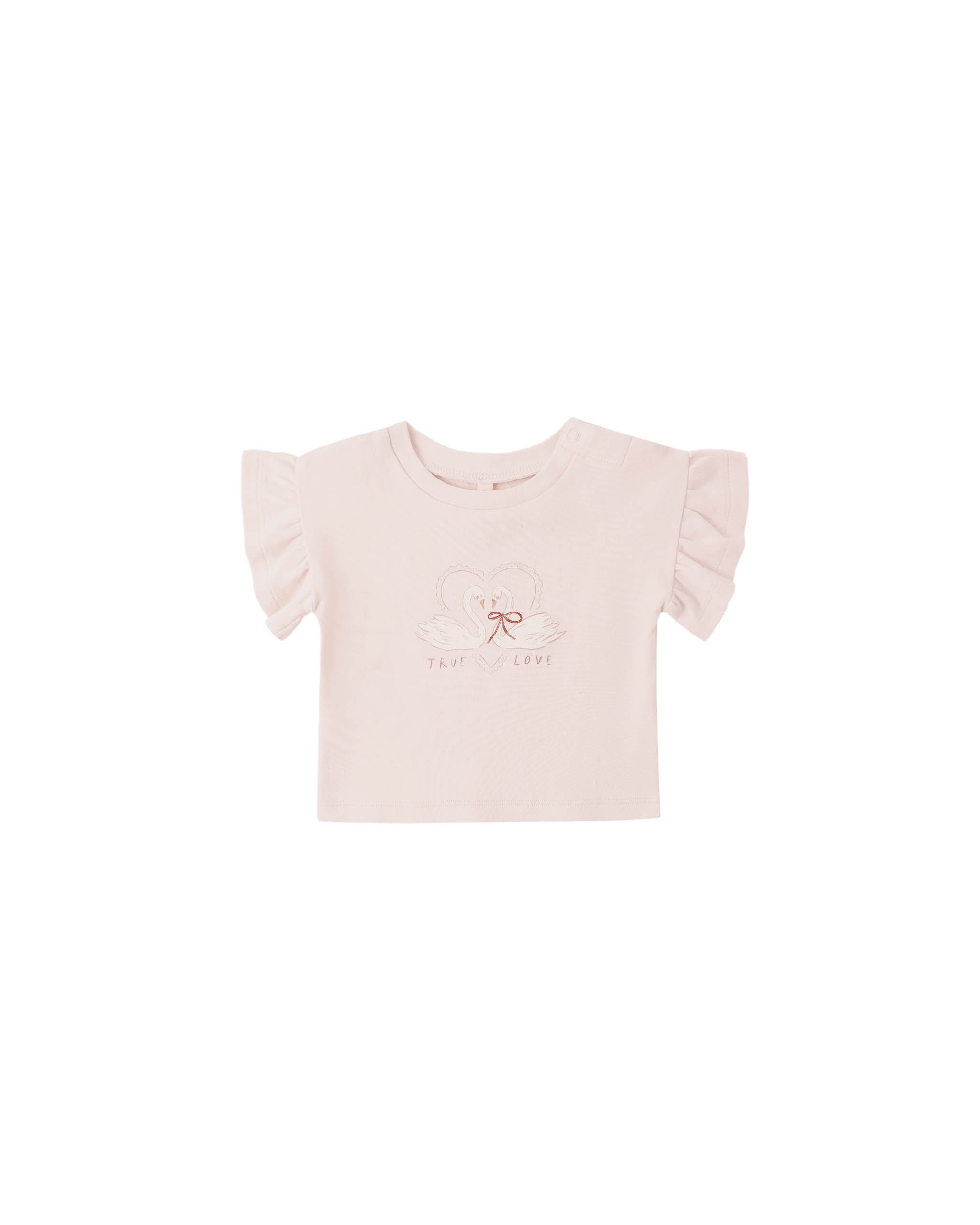 Quincy Mae Flutter Tee - Swan