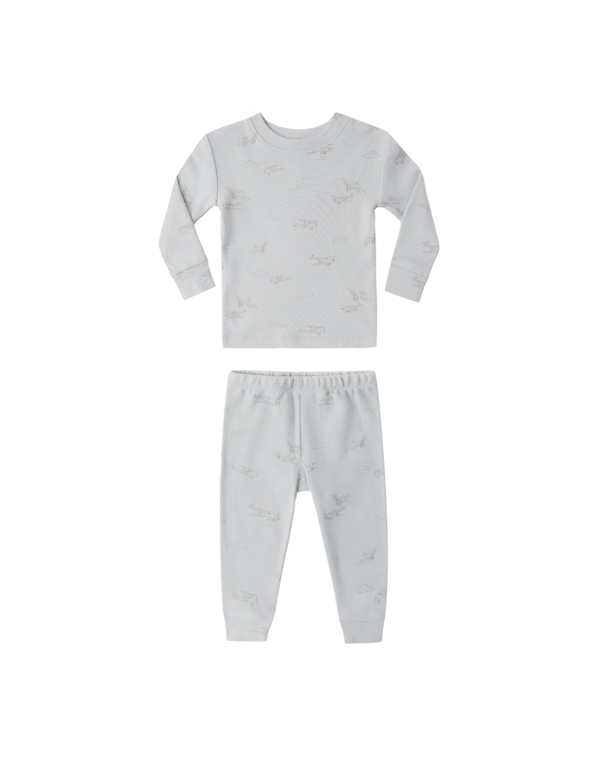 Quincy Mae Jersey Pajama Set - Airplane