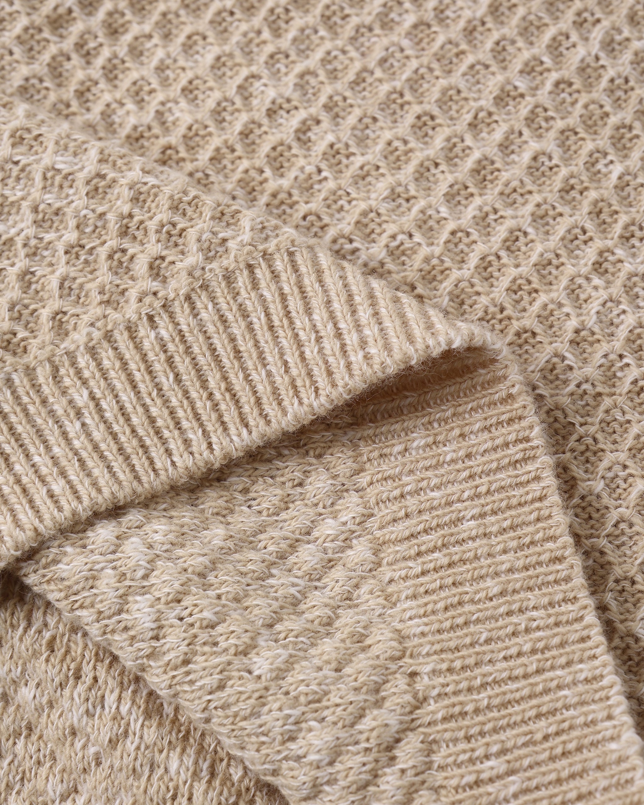 Quincy Mae Bunny Knit Sweater - Heathered Latte
