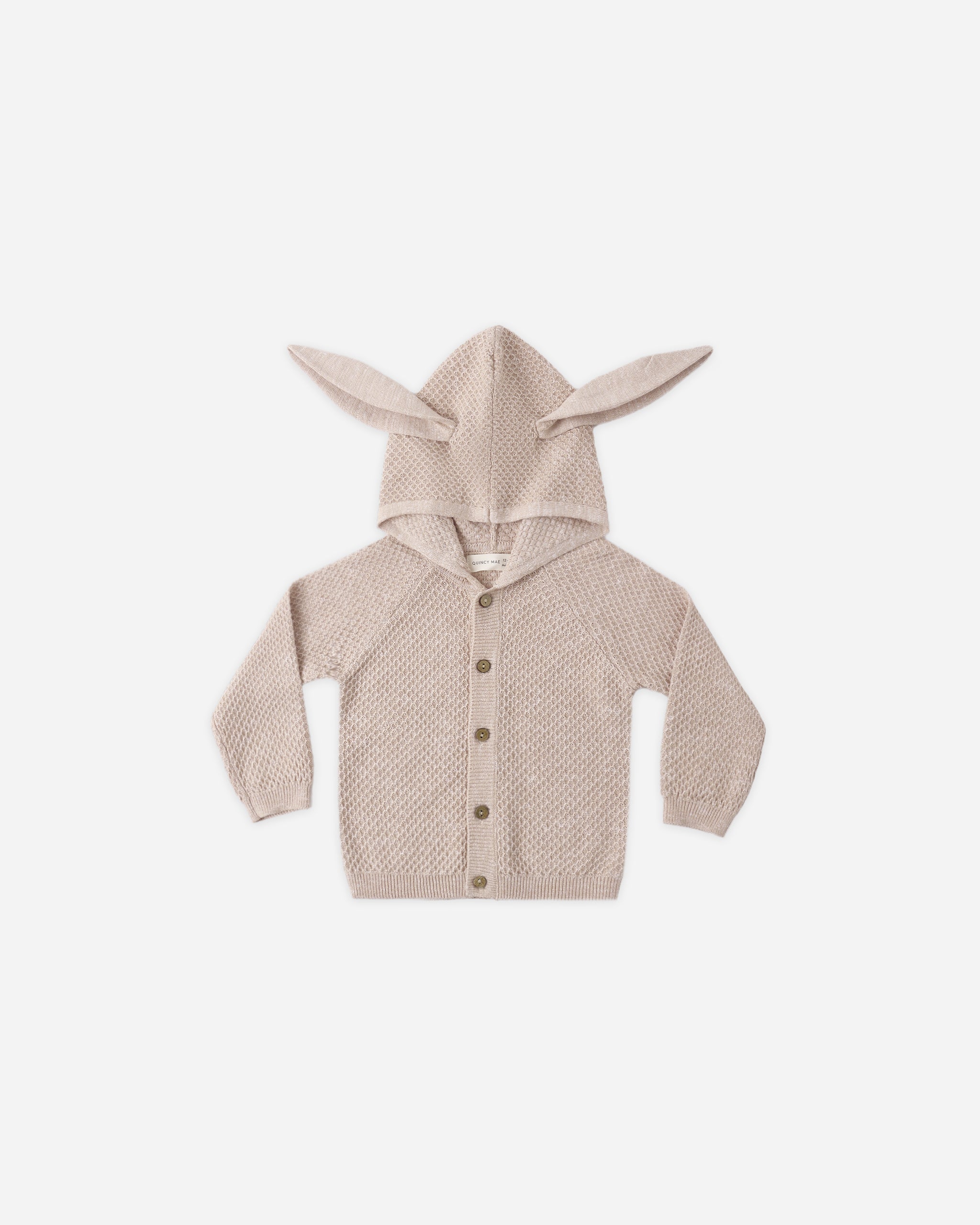 Quincy Mae Bunny Knit Sweater - Heathered Latte