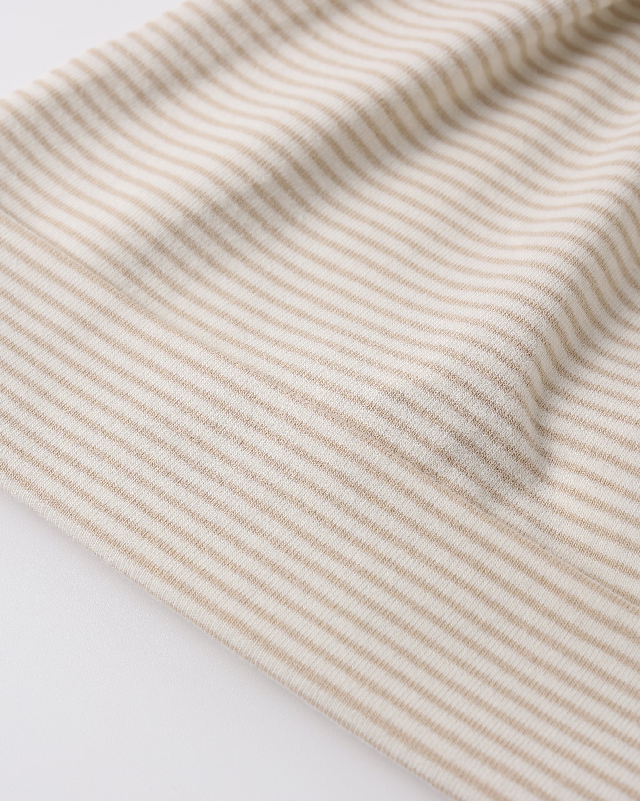 Quincy Mae Knotted Baby Hat - Oat Micro Stripe