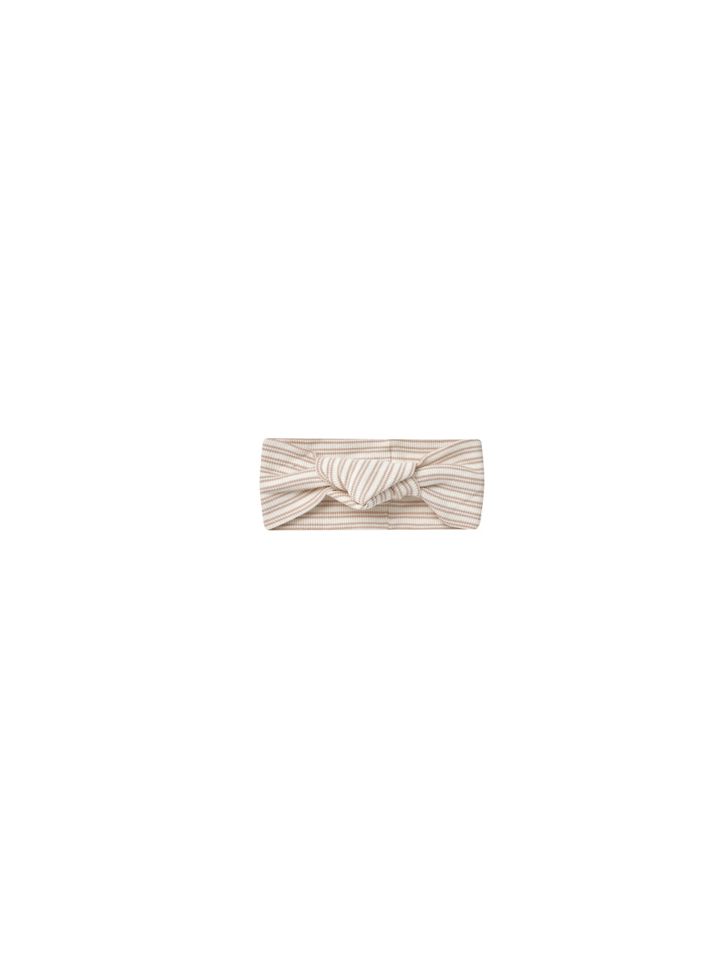 Quincy Mae Ribbed Knotted Headband - Oat Stripe