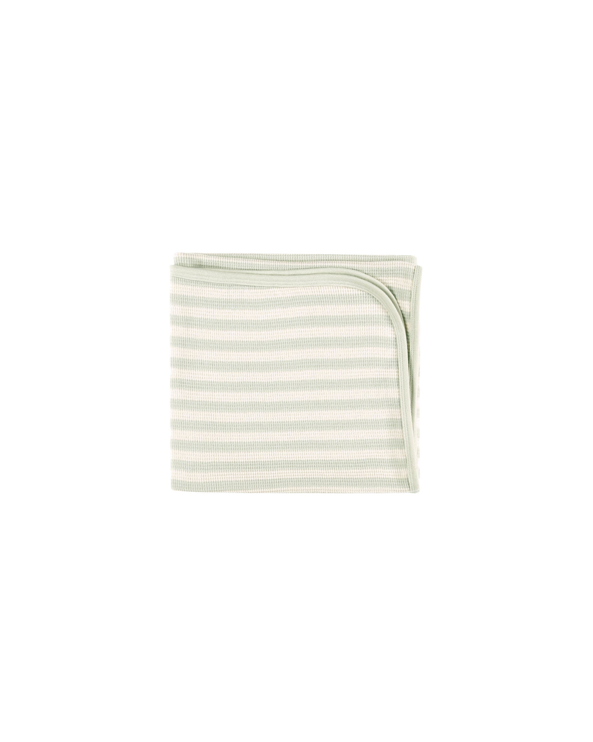 Quincy Mae Baby Blanket - Mint Stripe