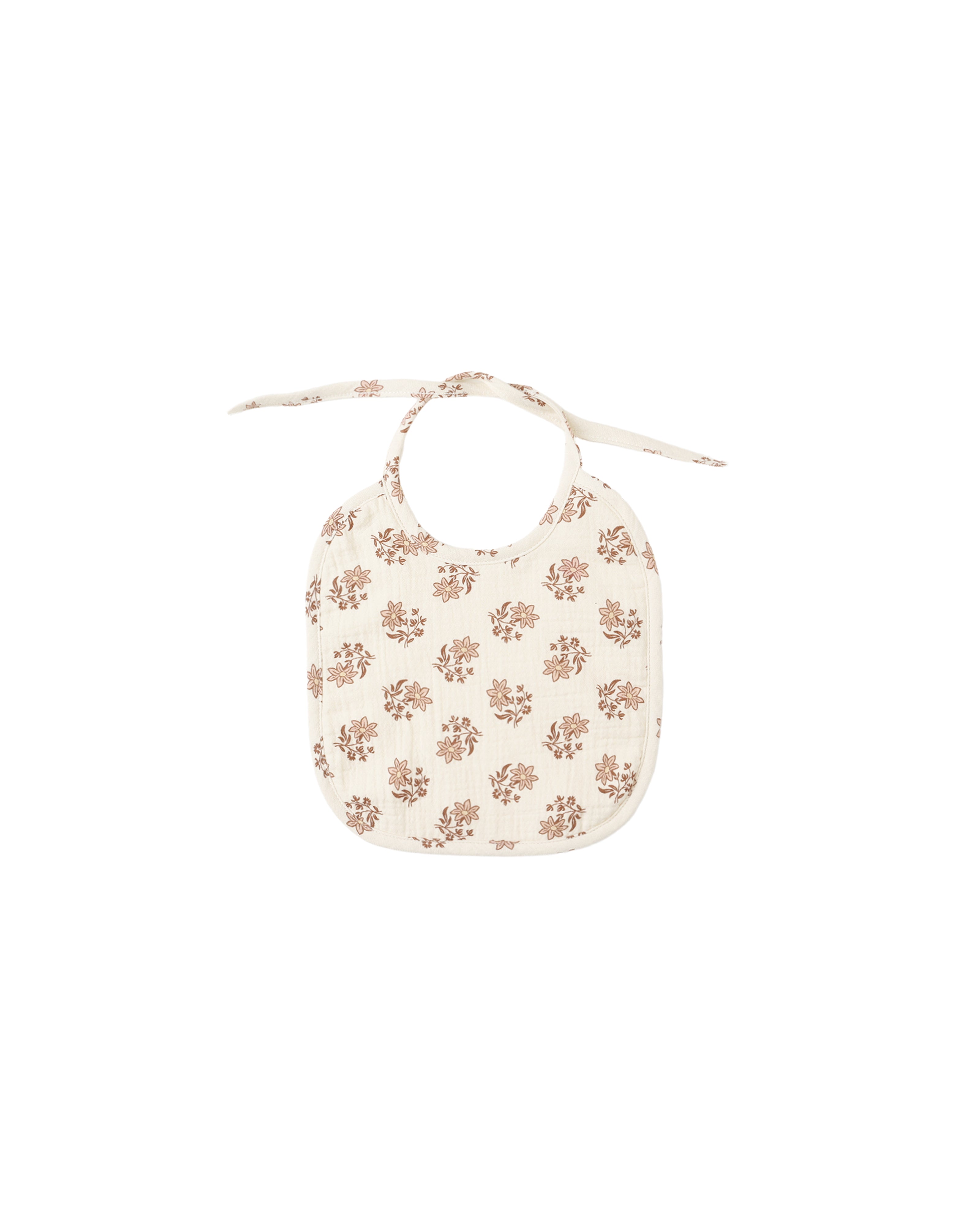 Quincy Mae Woven Tie Bib - Daylily