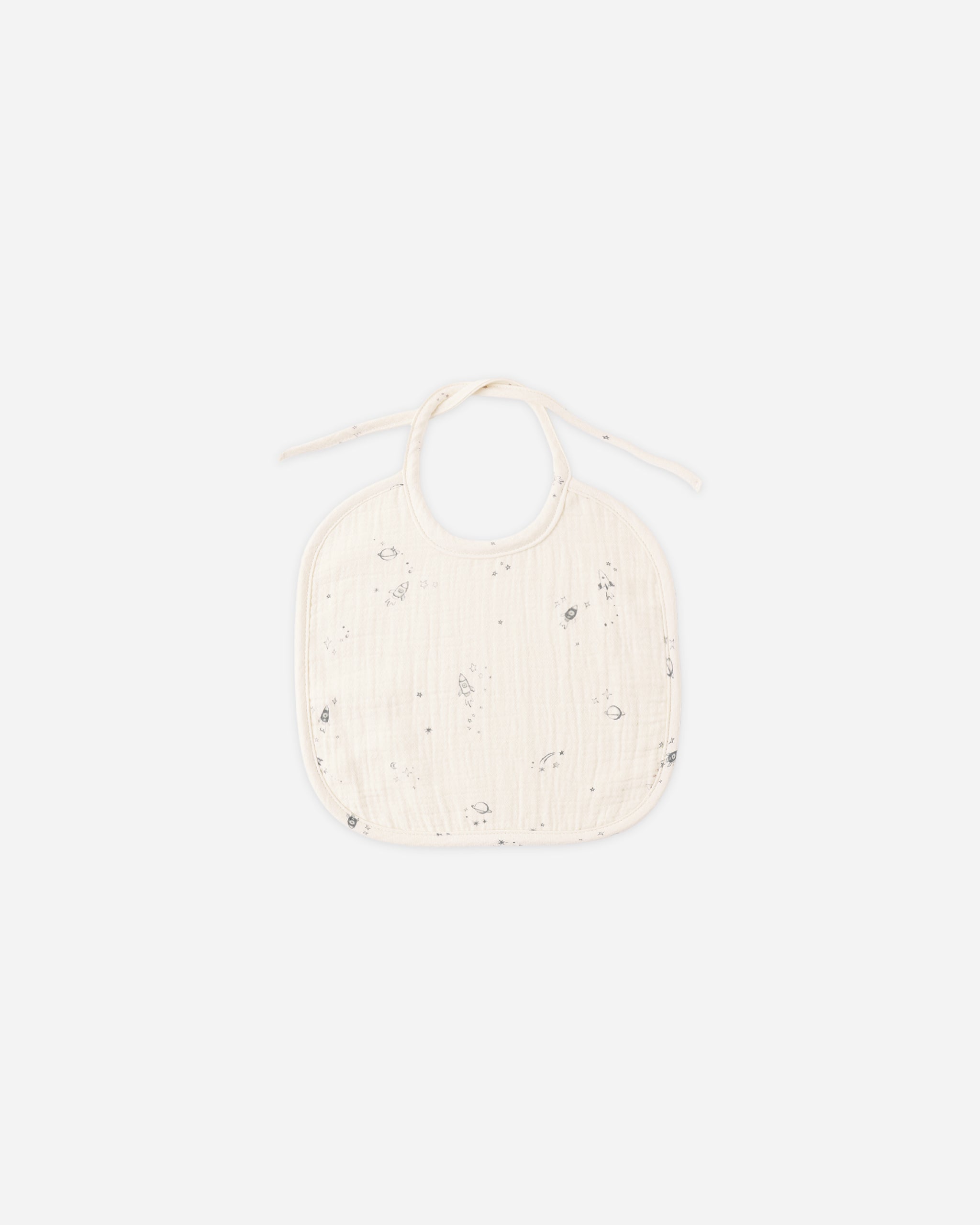 Quincy Mae Woven Tie Bib - Space