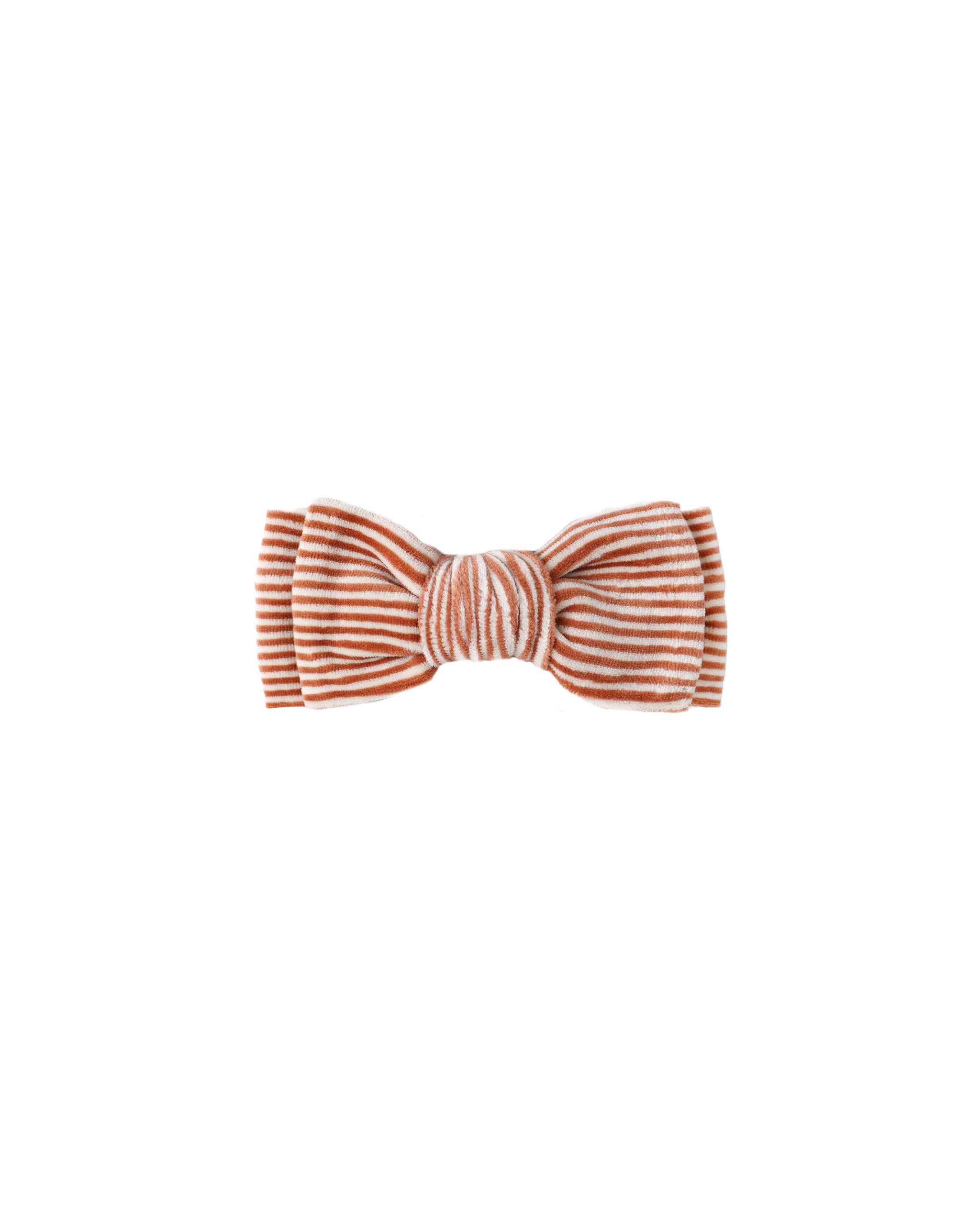 Quincy Mae Velour Bow Headband - Candy Stripe