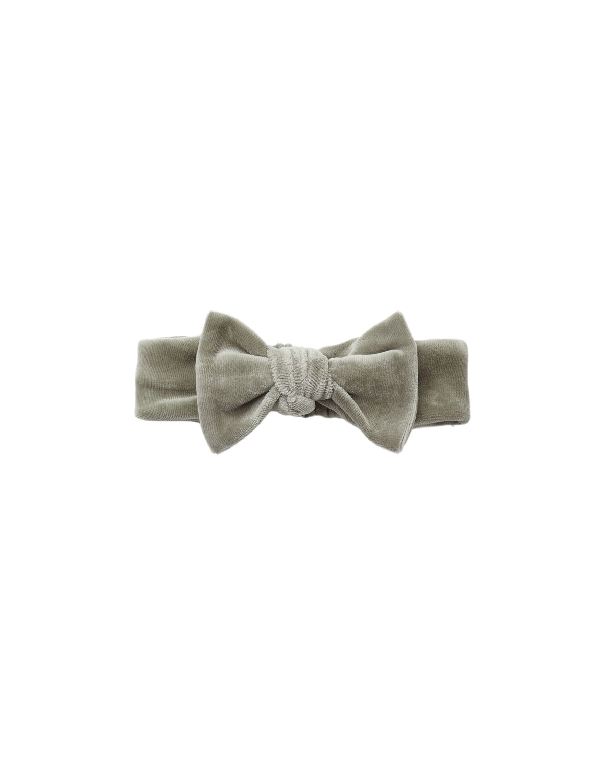 Quincy Mae Velour Bow Headband - Spruce