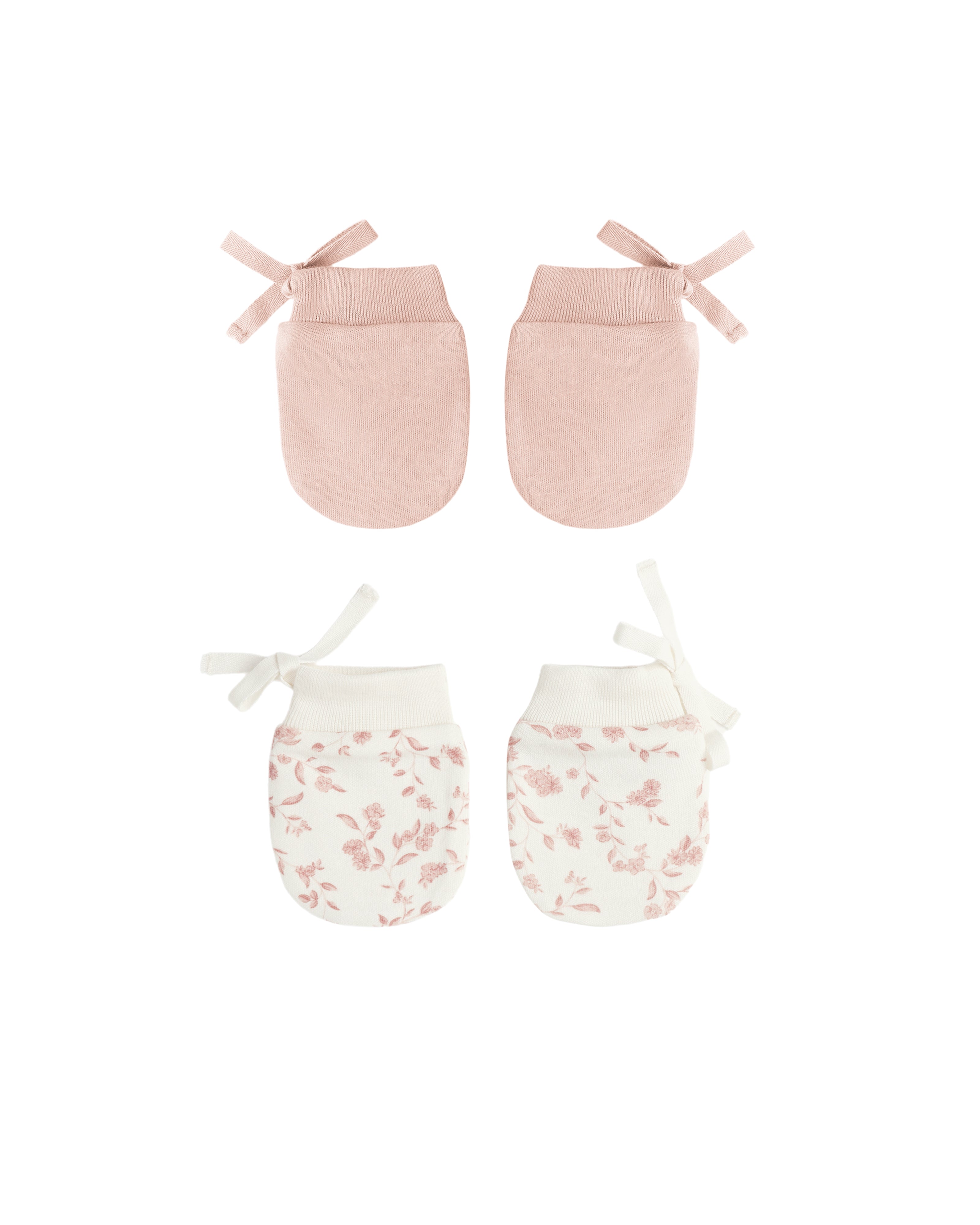 Quincy Mae No Scratch Mittens, Set Of 2 - Rose, French Garden
