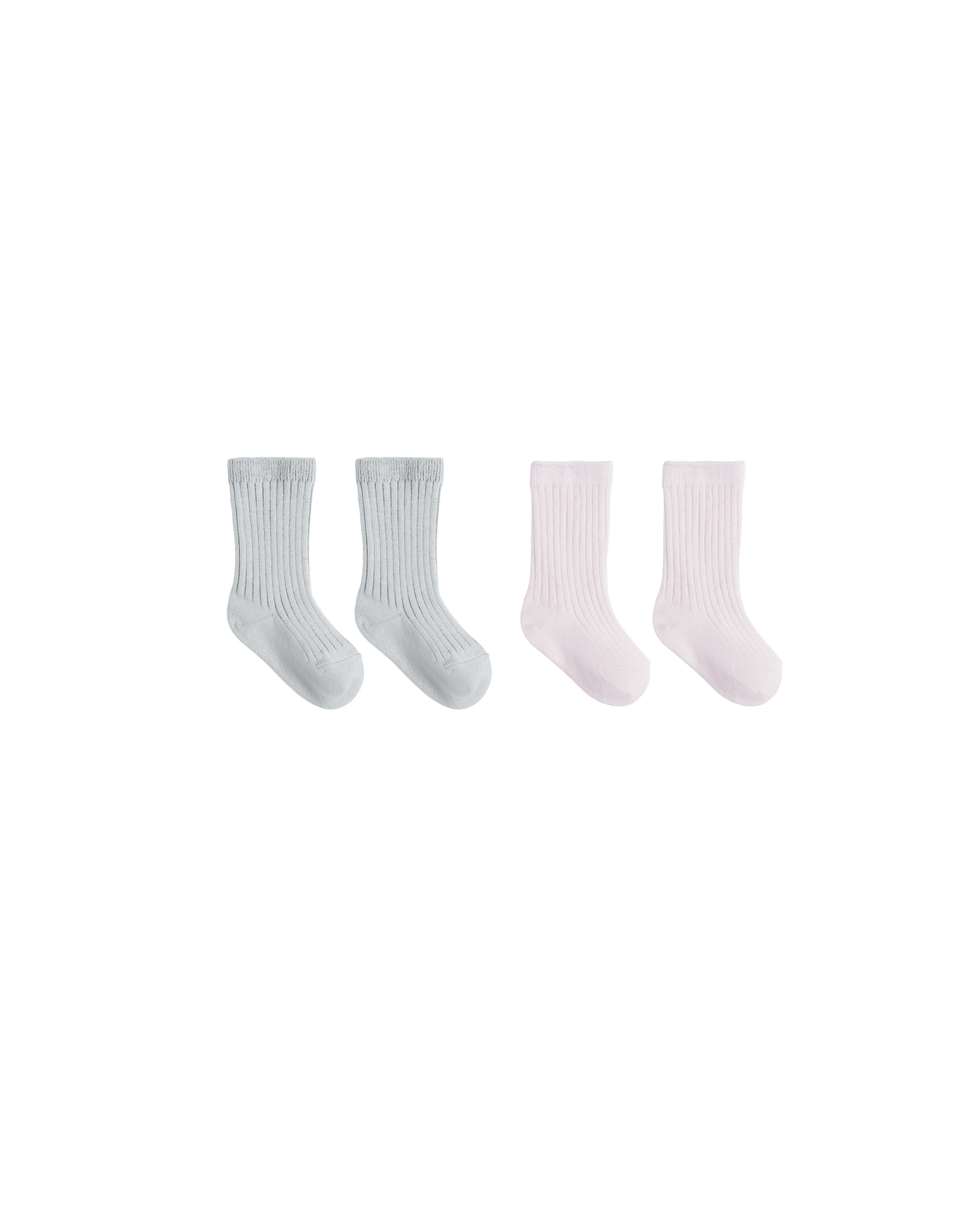 Quincy Mae Socks Set - Ice Blue, Lilac
