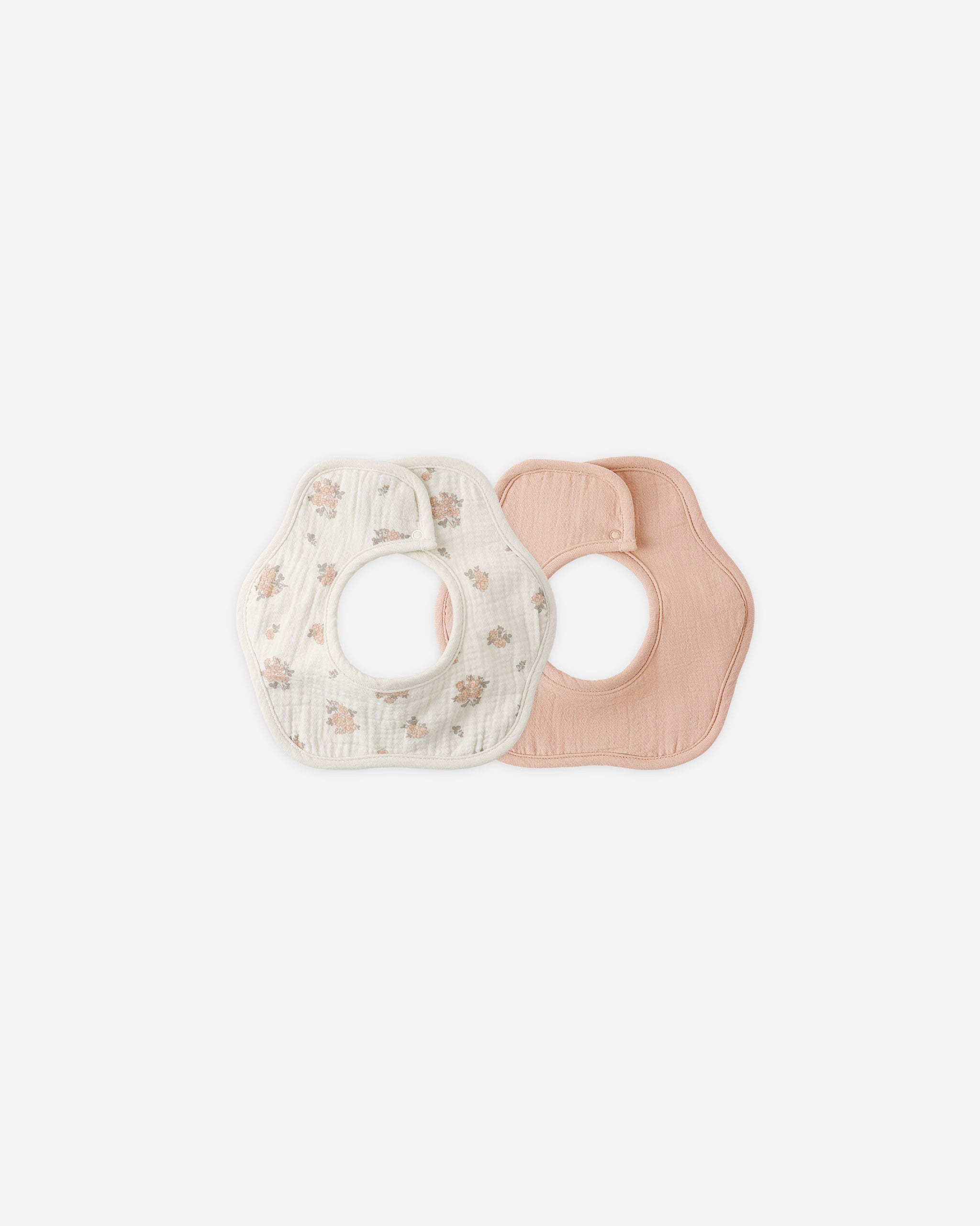 Quincy Mae Flower Bib Pack - Garden Rose, Melon