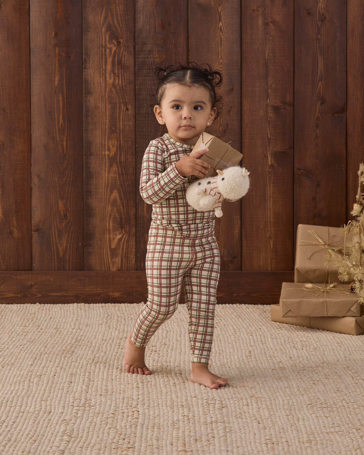 Quincy Mae Bamboo Pajama Set - Redwood Check