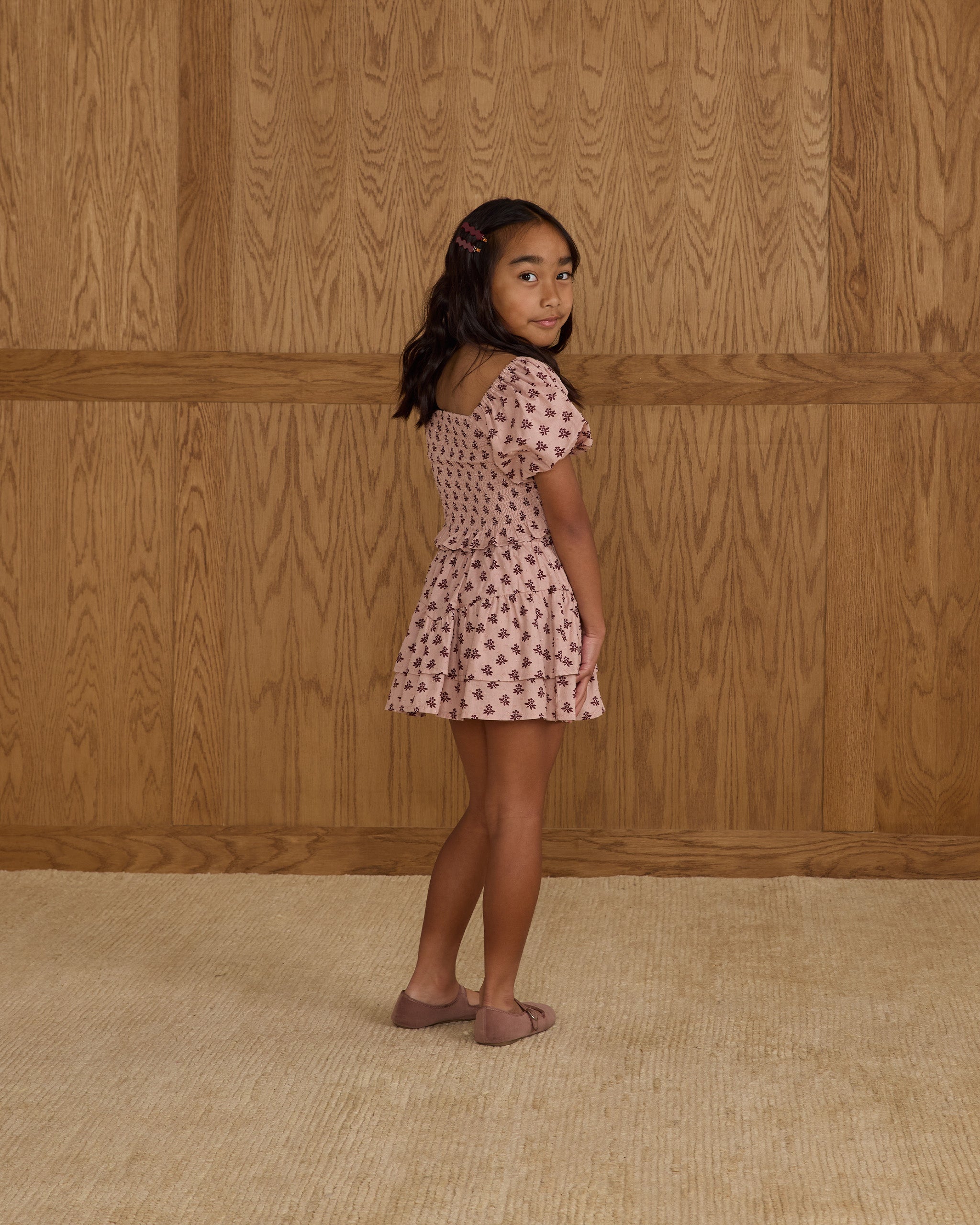 Rylee + Cru Tiered Mini Skirt - Blush Fleur