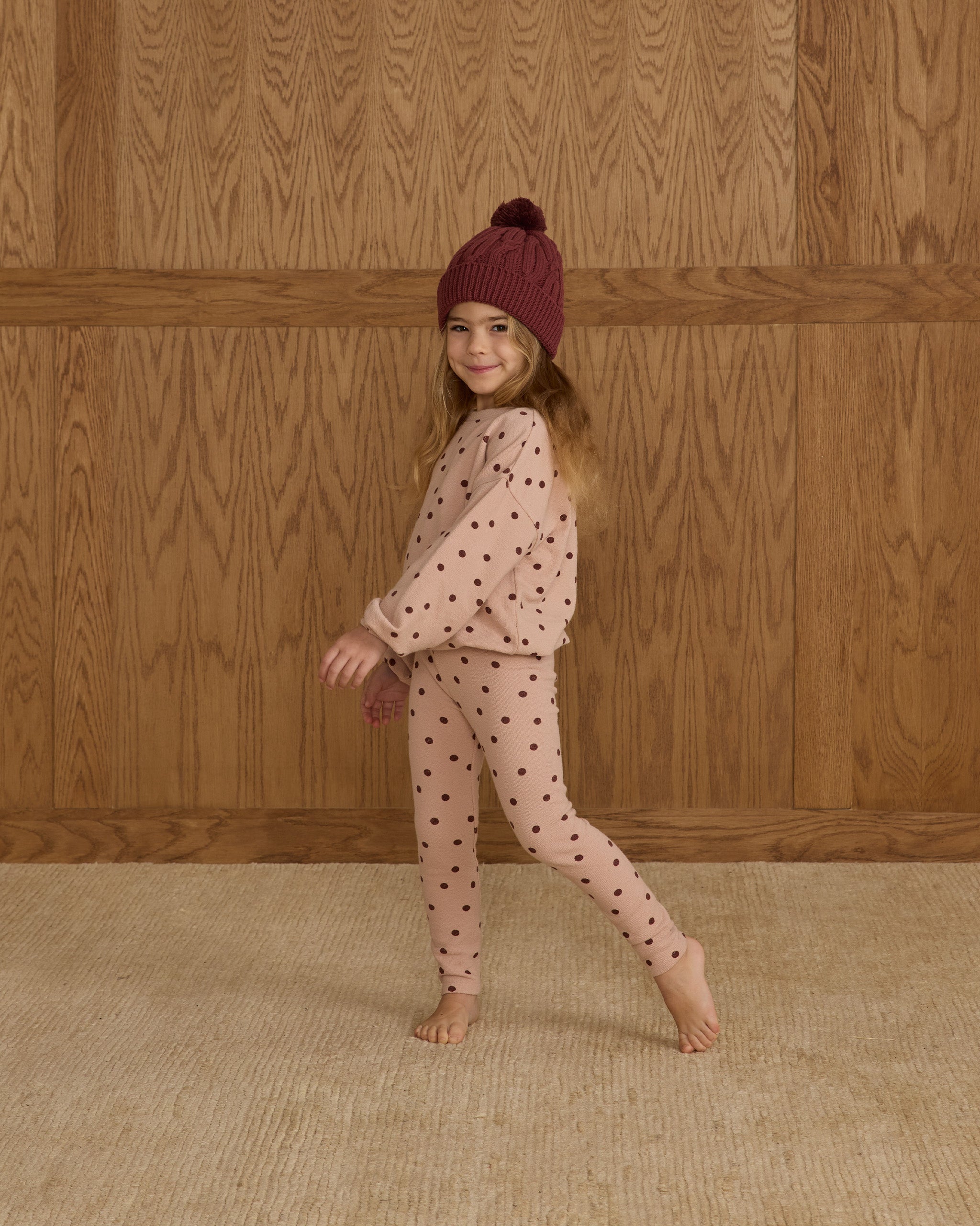 Rylee + Cru Spongey Knit Set - Polka Dot