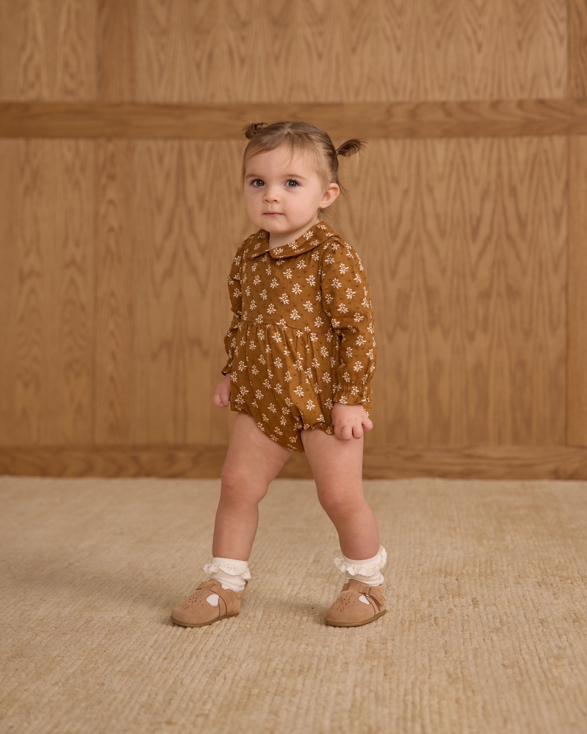 Rylee + Cru Cora Romper - Golden Fleur