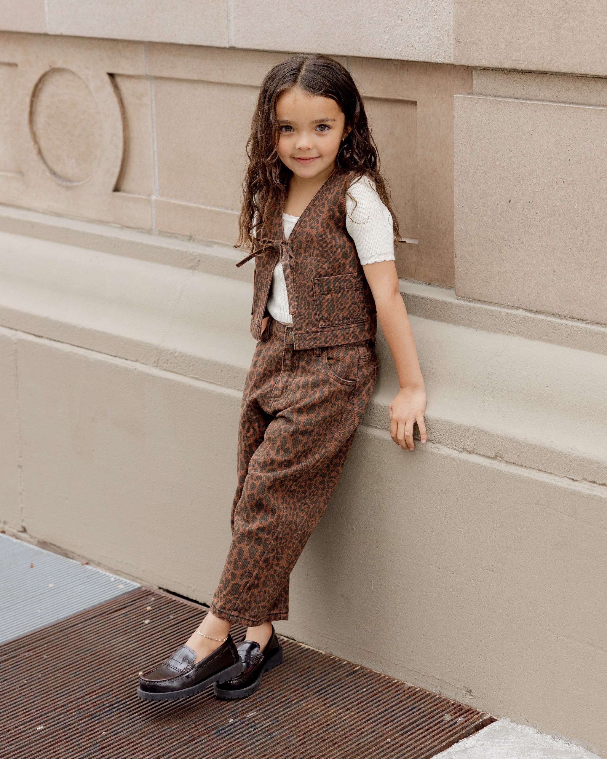 Rylee + Cru Barrel Pant - Leopard
