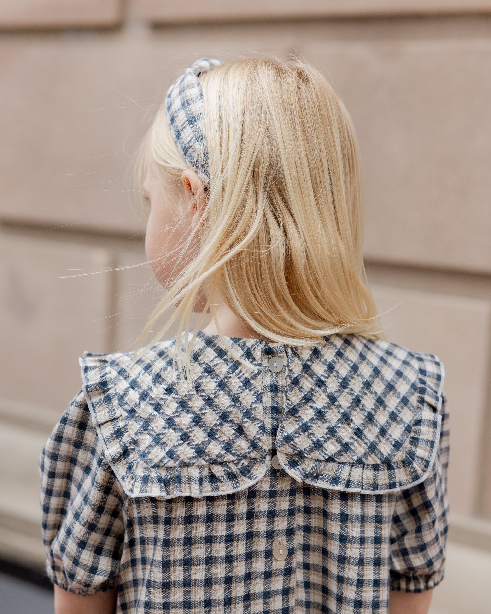 Rylee + Cru Camille Dress - Navy Check