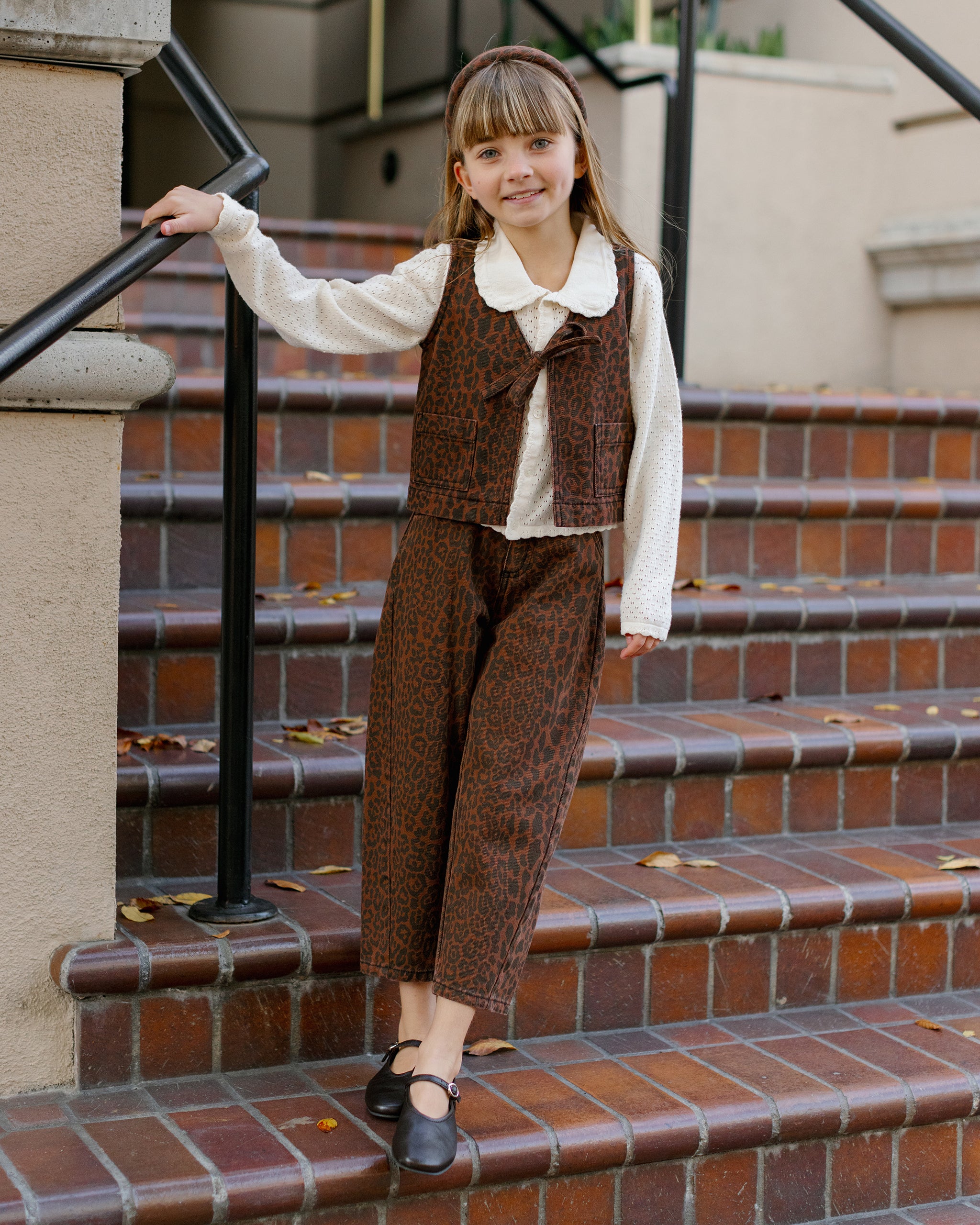 Rylee + Cru Barrel Pant - Leopard