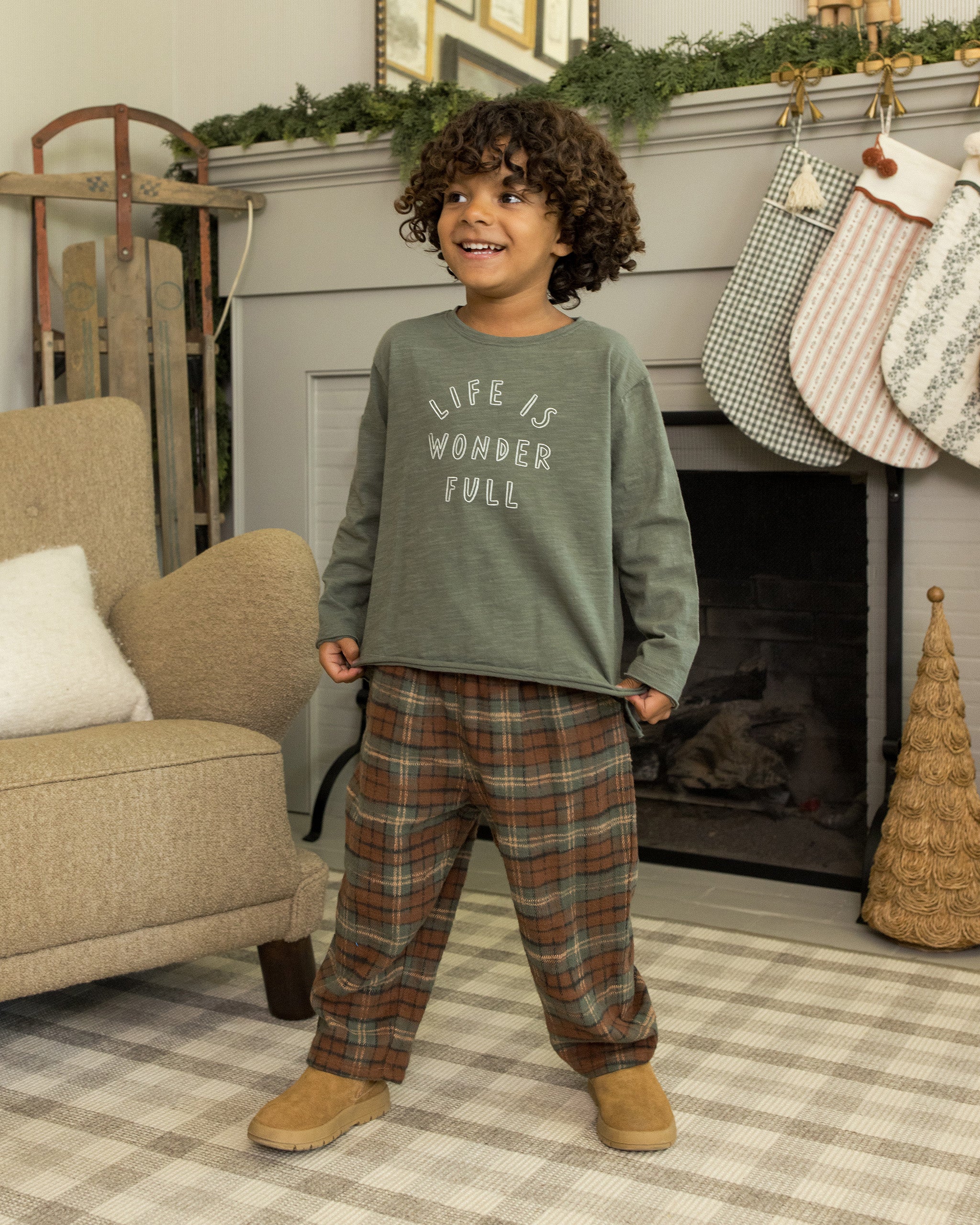 Rylee + Cru Raw Edge Long Sleeve Tee - Life Is Wonder Full