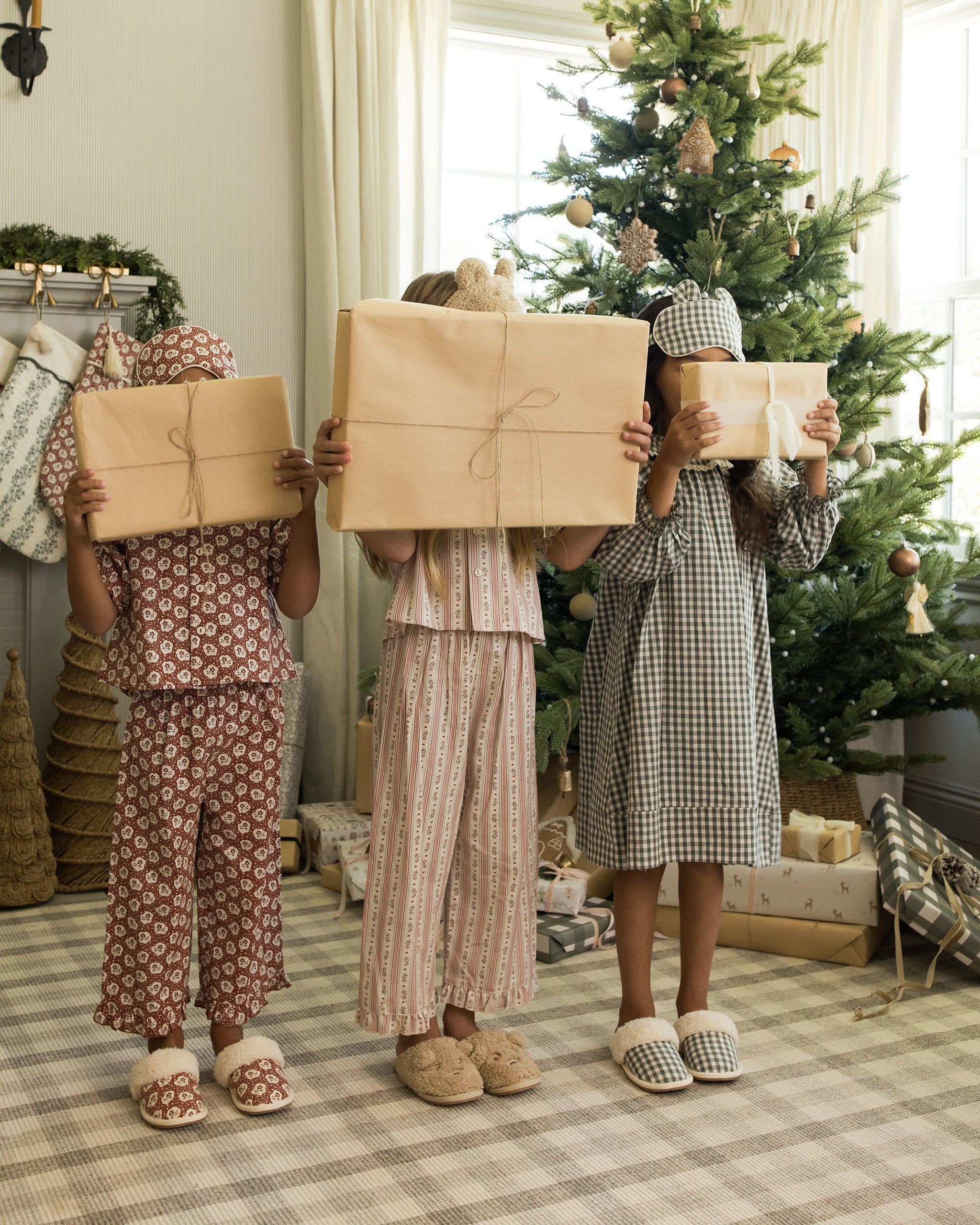 Rylee + Cru Slippers - Evergreen Gingham