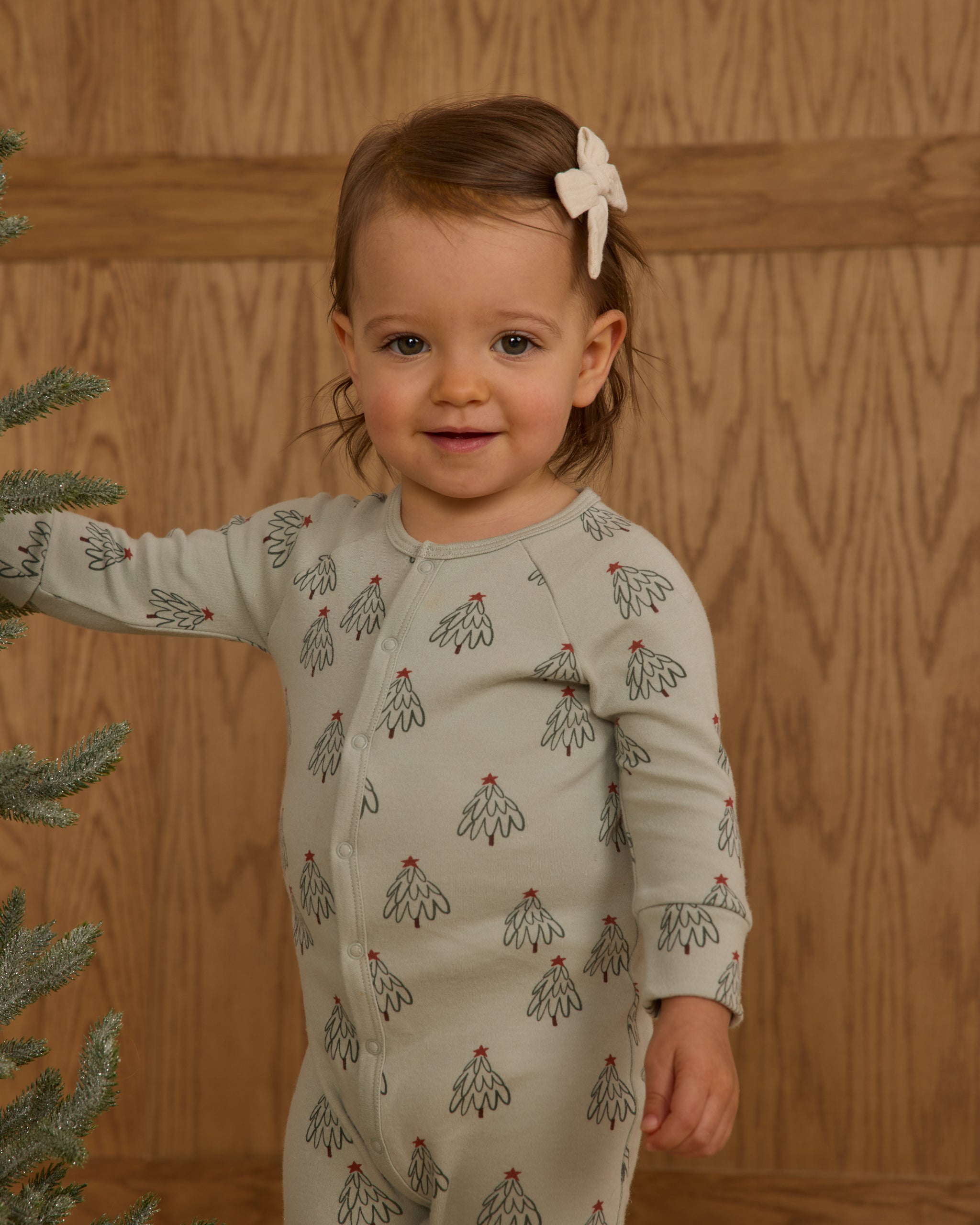 Rylee + Cru Organic Long John Pajamas - Trees