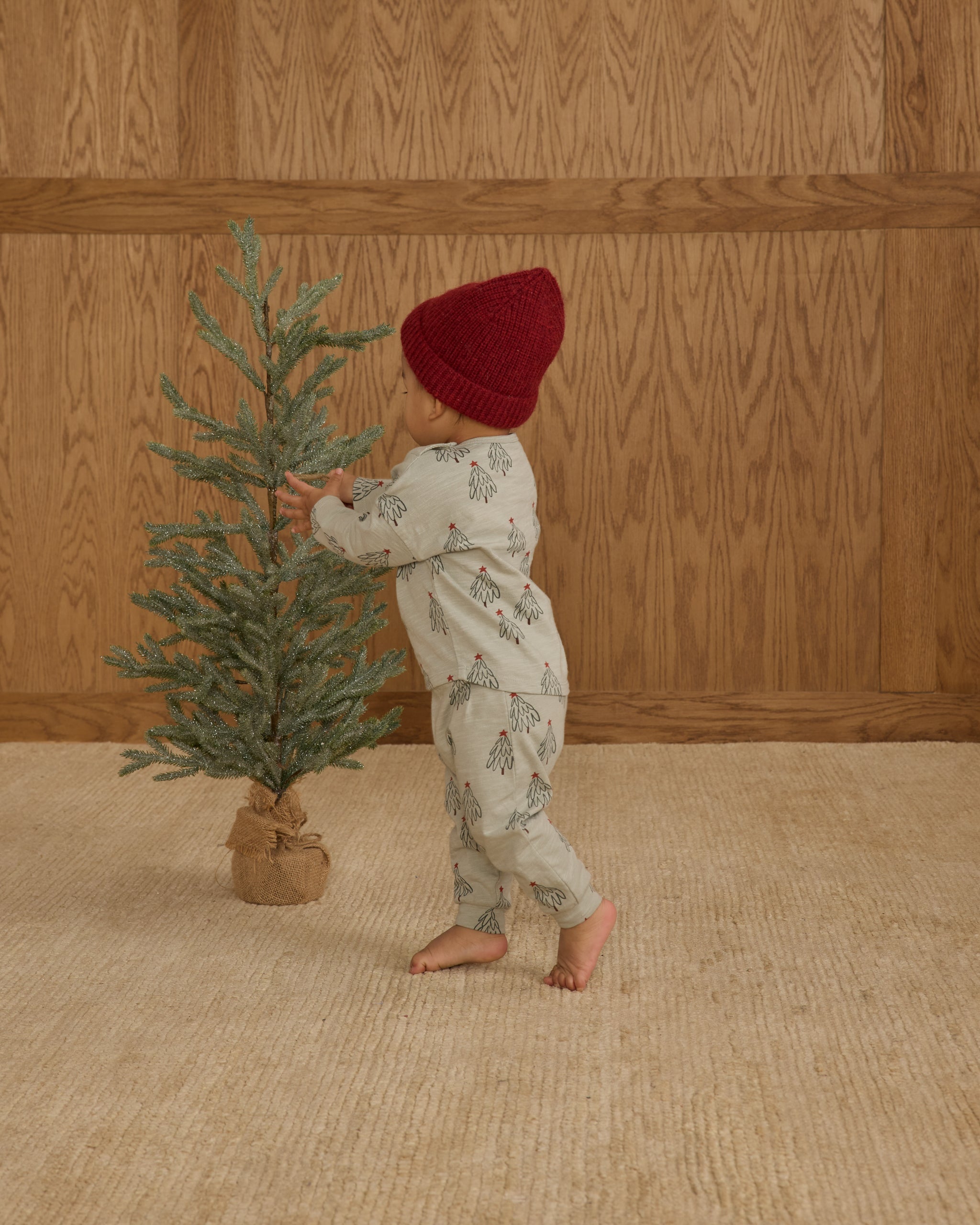 Rylee + Cru Long Sleeve Tee + Pant Set - Trees
