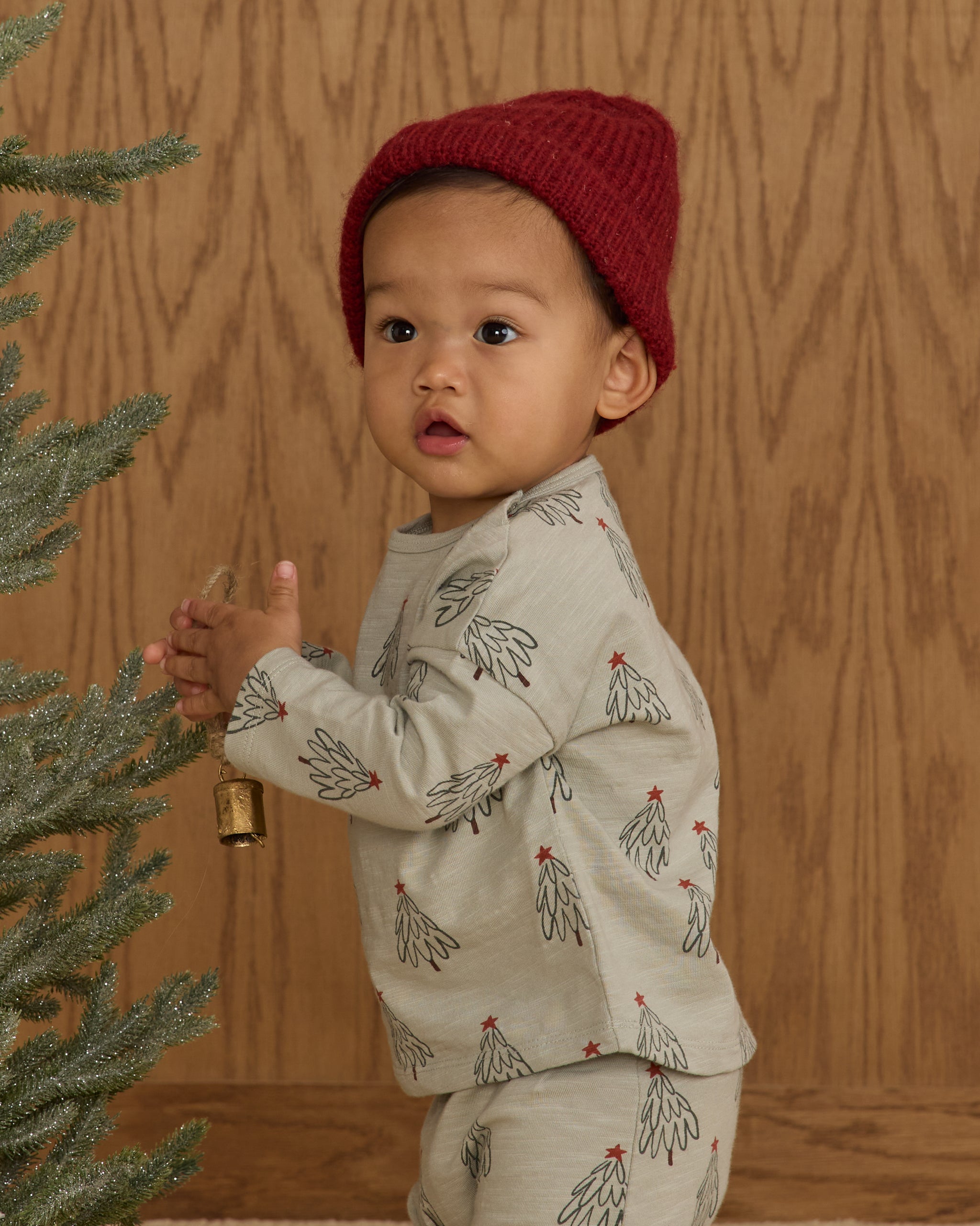 Rylee + Cru Long Sleeve Tee + Pant Set - Trees