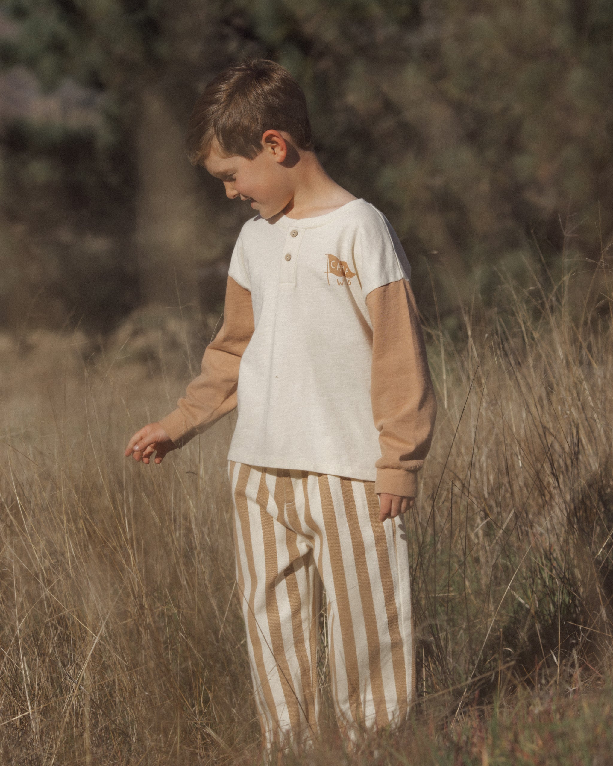 Rylee + Cru Relaxed Long Sleeve Henley - Camp Wild