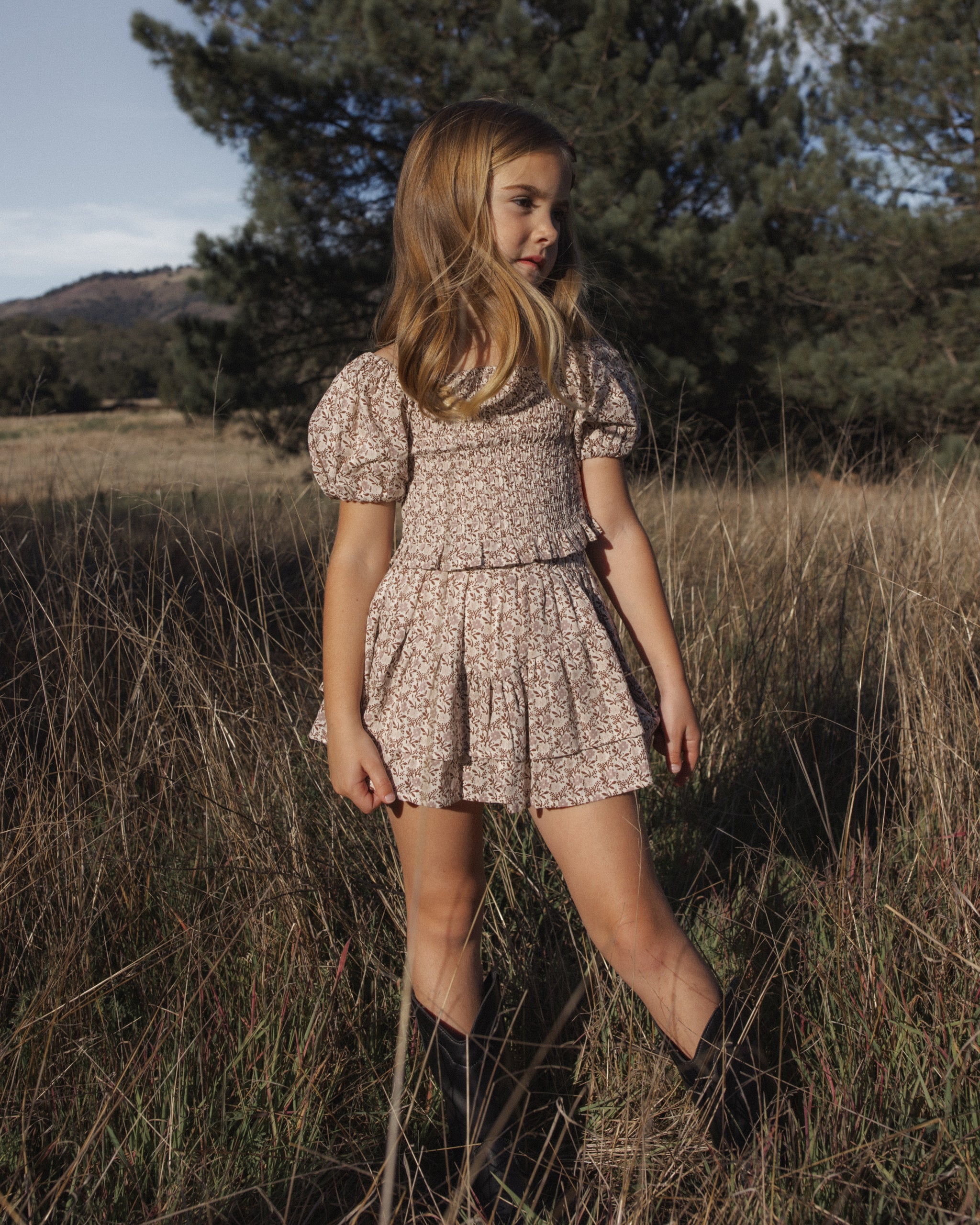 Rylee + Cru Tiered Mini Skirt - Primrose