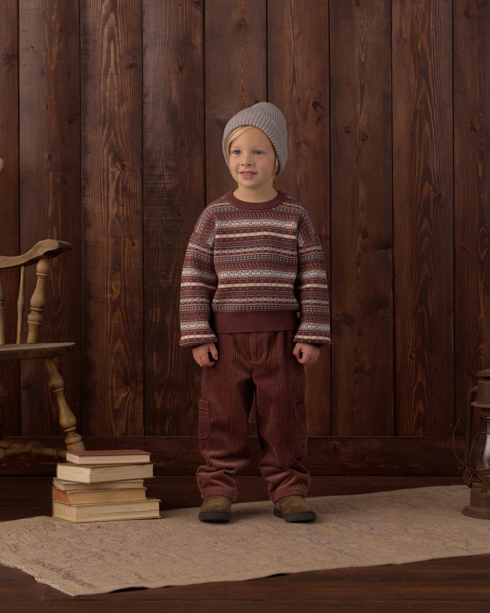 Rylee + Cru Aspen Sweater - Mulberry Multi Stripe