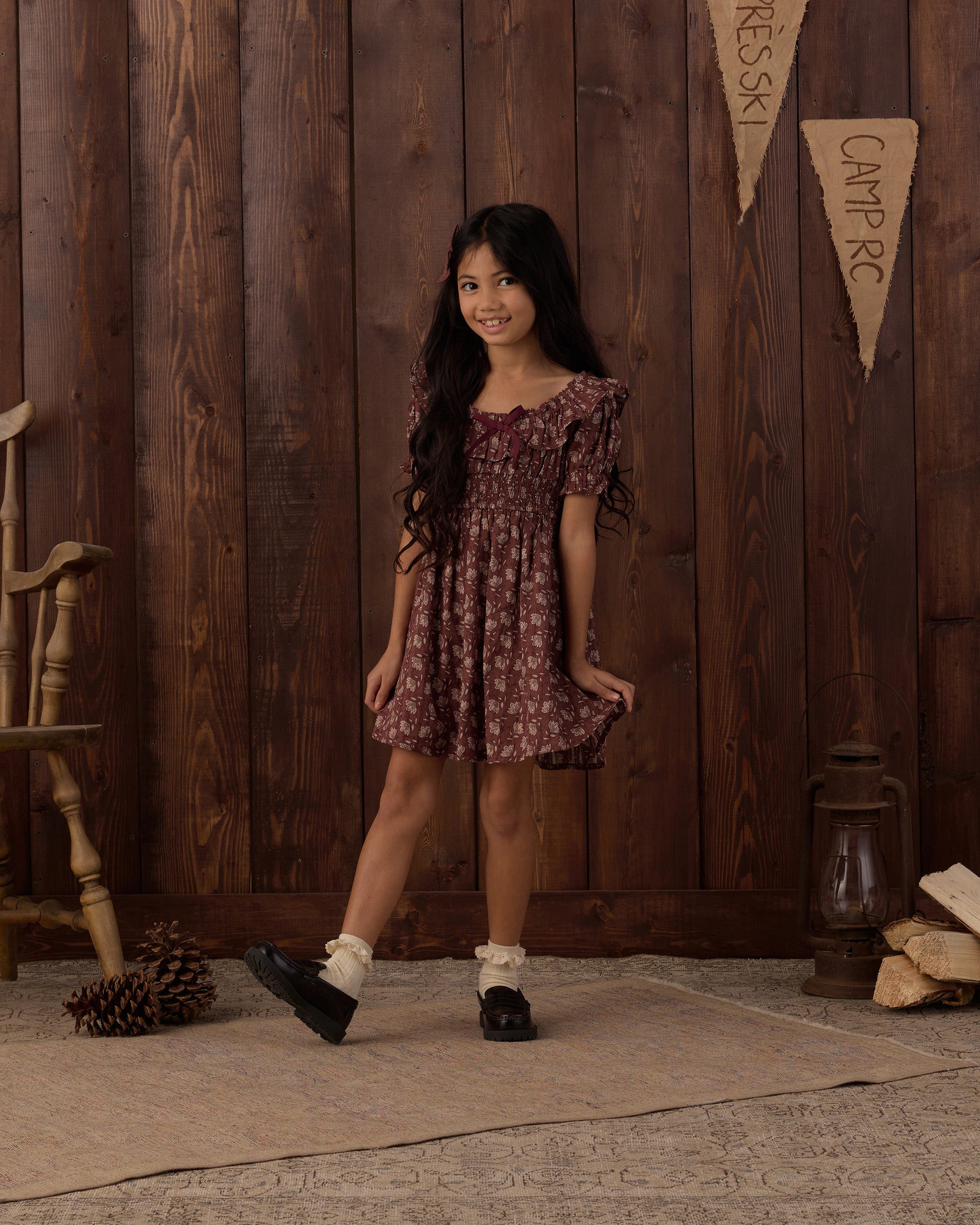 Rylee + Cru Dillon Dress - Iris Mulberry