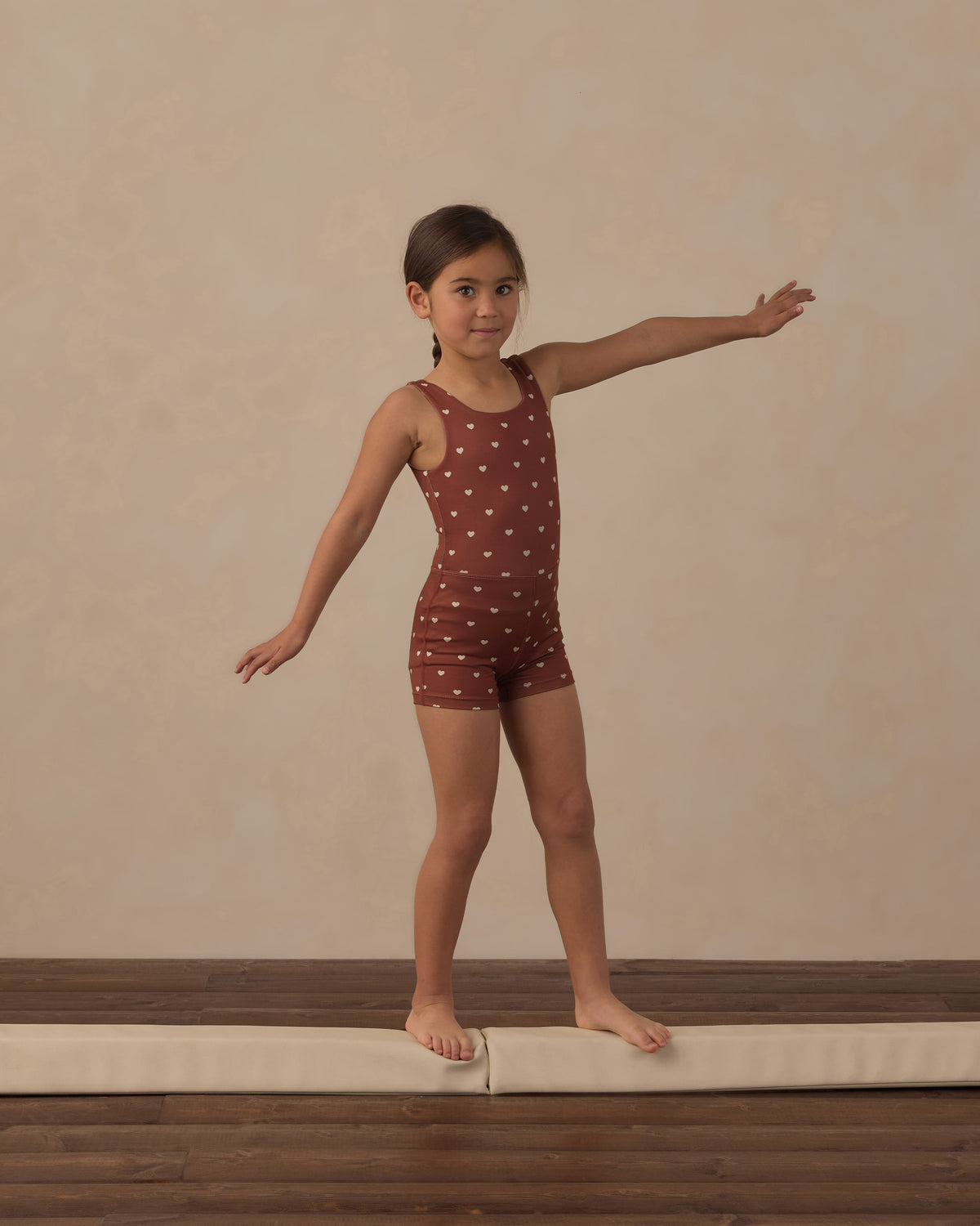 Rylee + Cru Play X Play Malibu Bodysuit - Brick Hearts