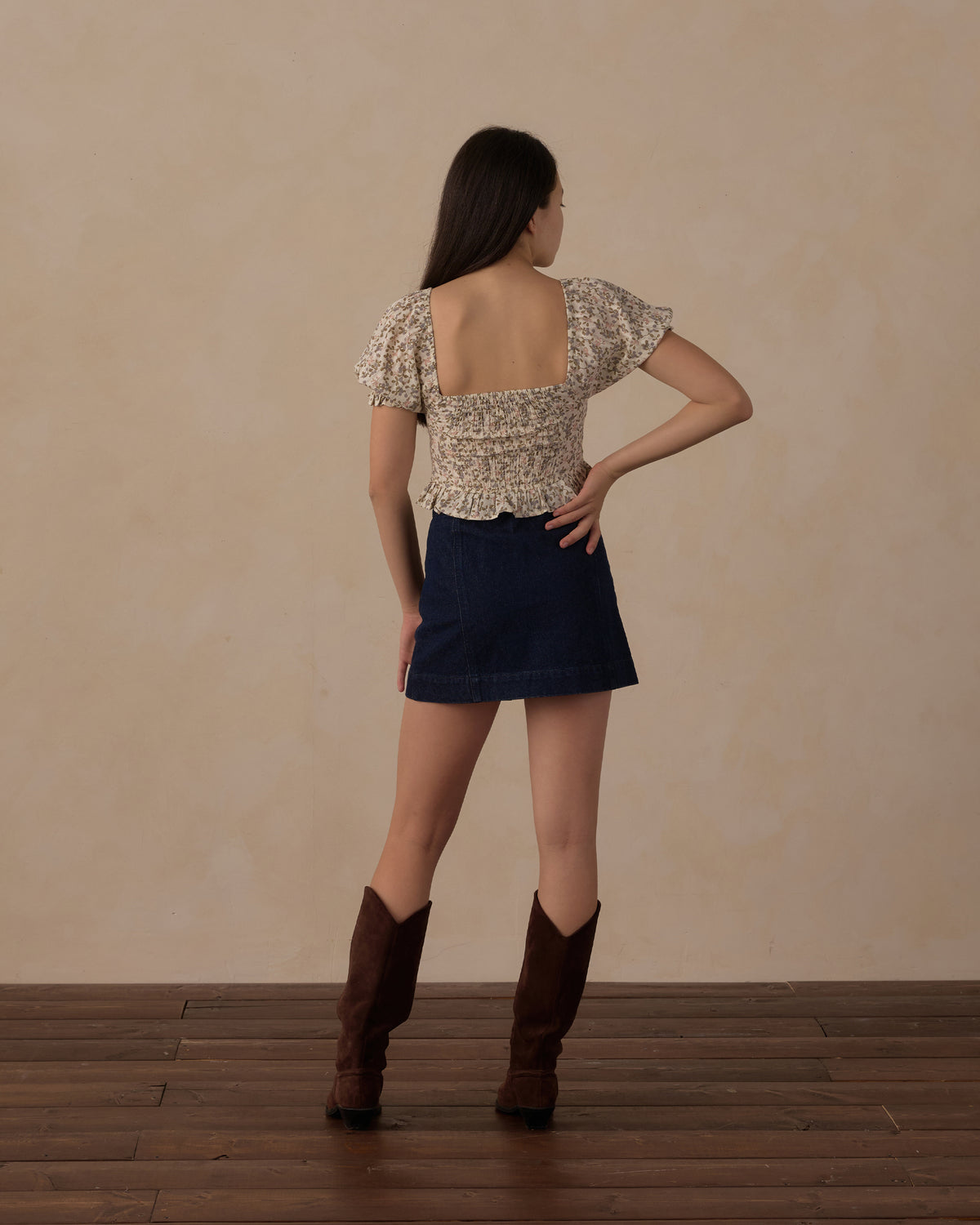 Rylee + Cru Teen Denver Mini Skirt - Dark Indigo