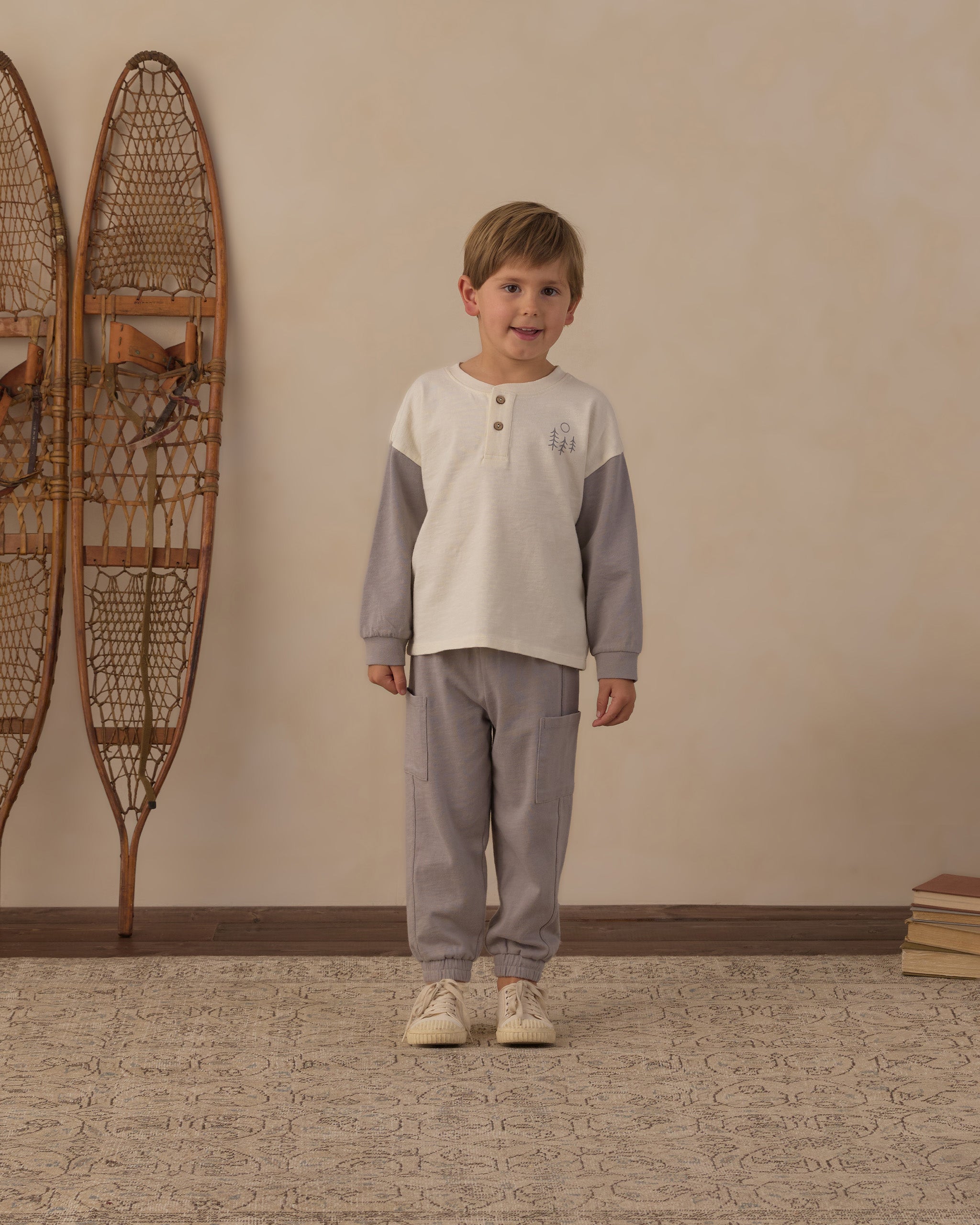 Rylee + Cru Cargo Jogger - Dusty Blue