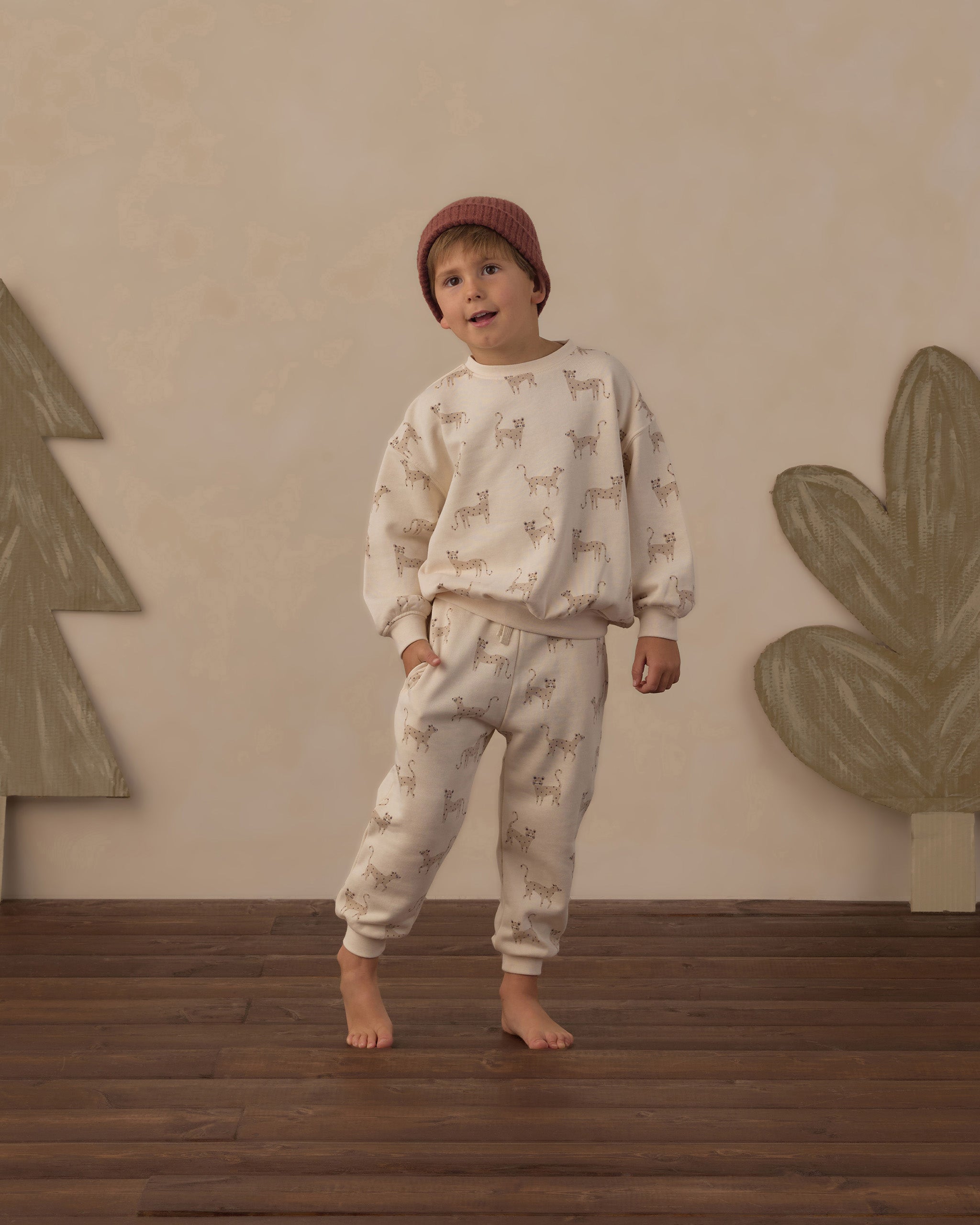 Rylee + Cru Relaxed Sweatshirt - Leopards