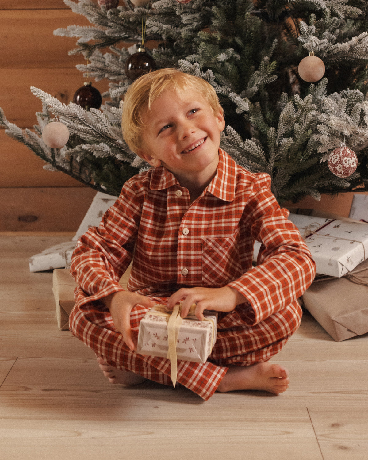 Rylee + Cru Long Sleeve Pajamas - Ruby Plaid