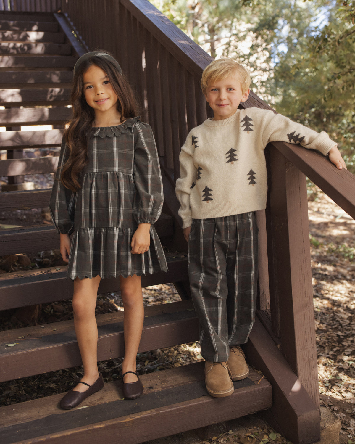 Rylee + Cru Aspen Sweater - Tree Jacquard