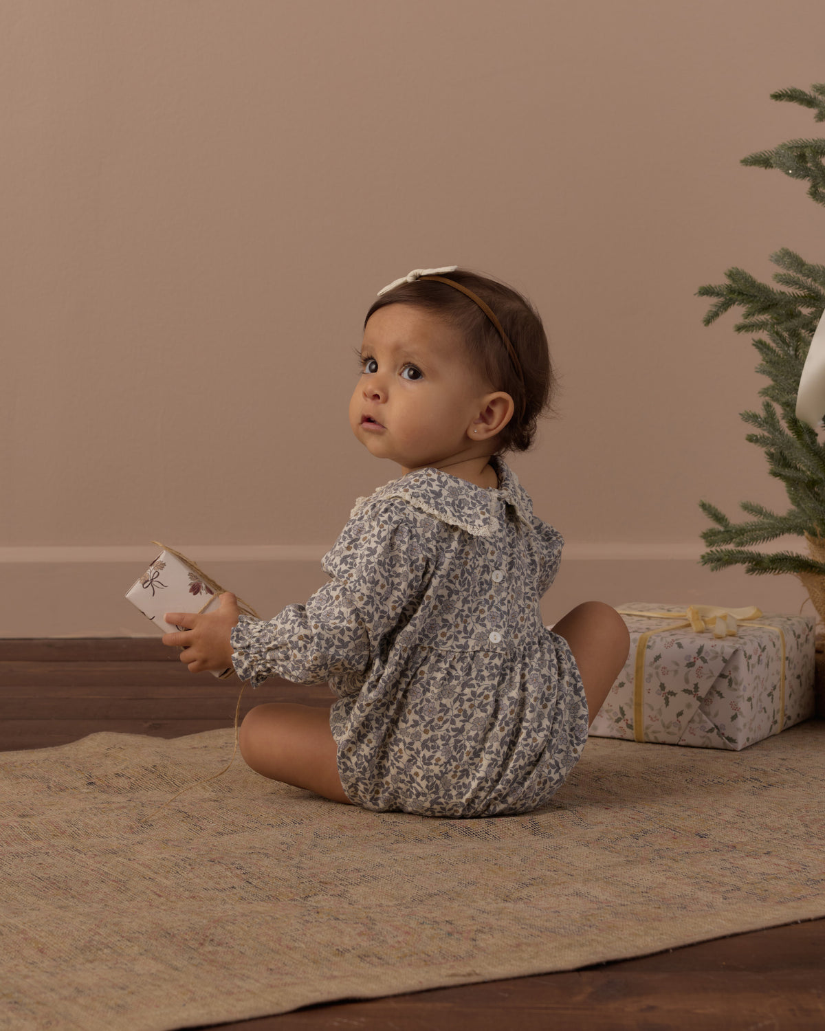 Rylee + Cru Cora Romper - Slate Floral
