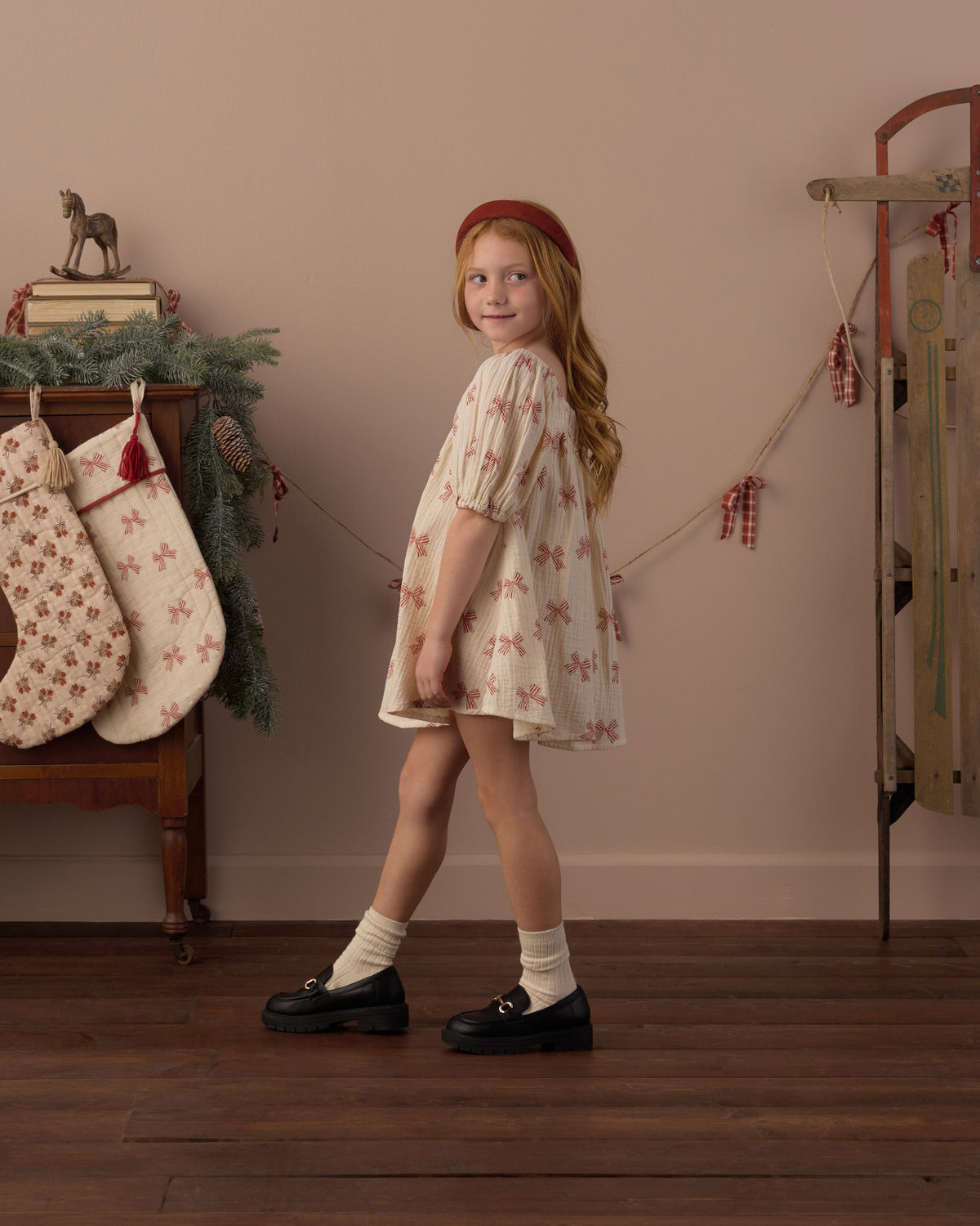 Rylee + Cru Sabrina Mini Dress - Peppermint Bows