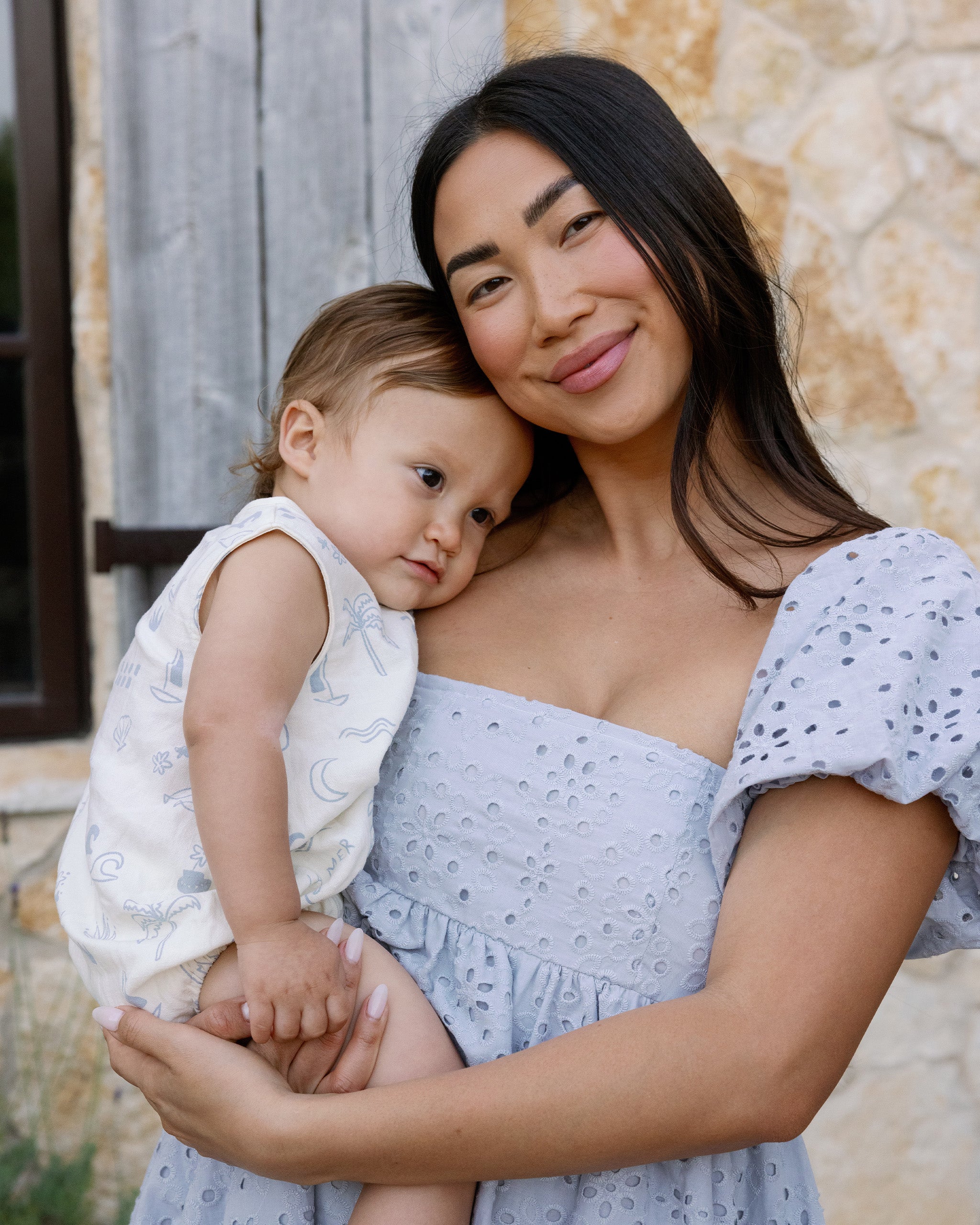 Rylee + Cru Beau Romper - Meditteranean