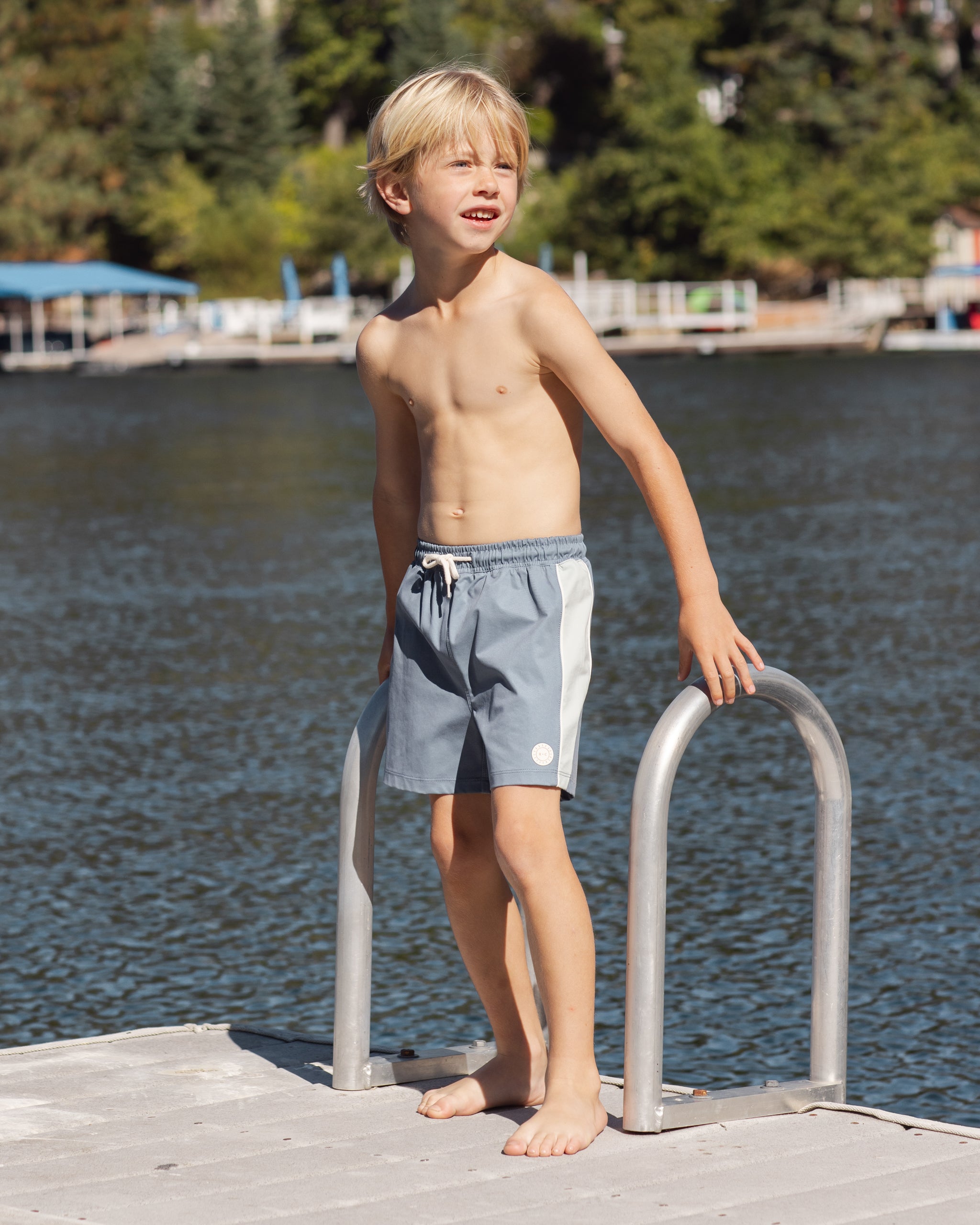 Rylee + Cru Paneled Boardshort - Marine