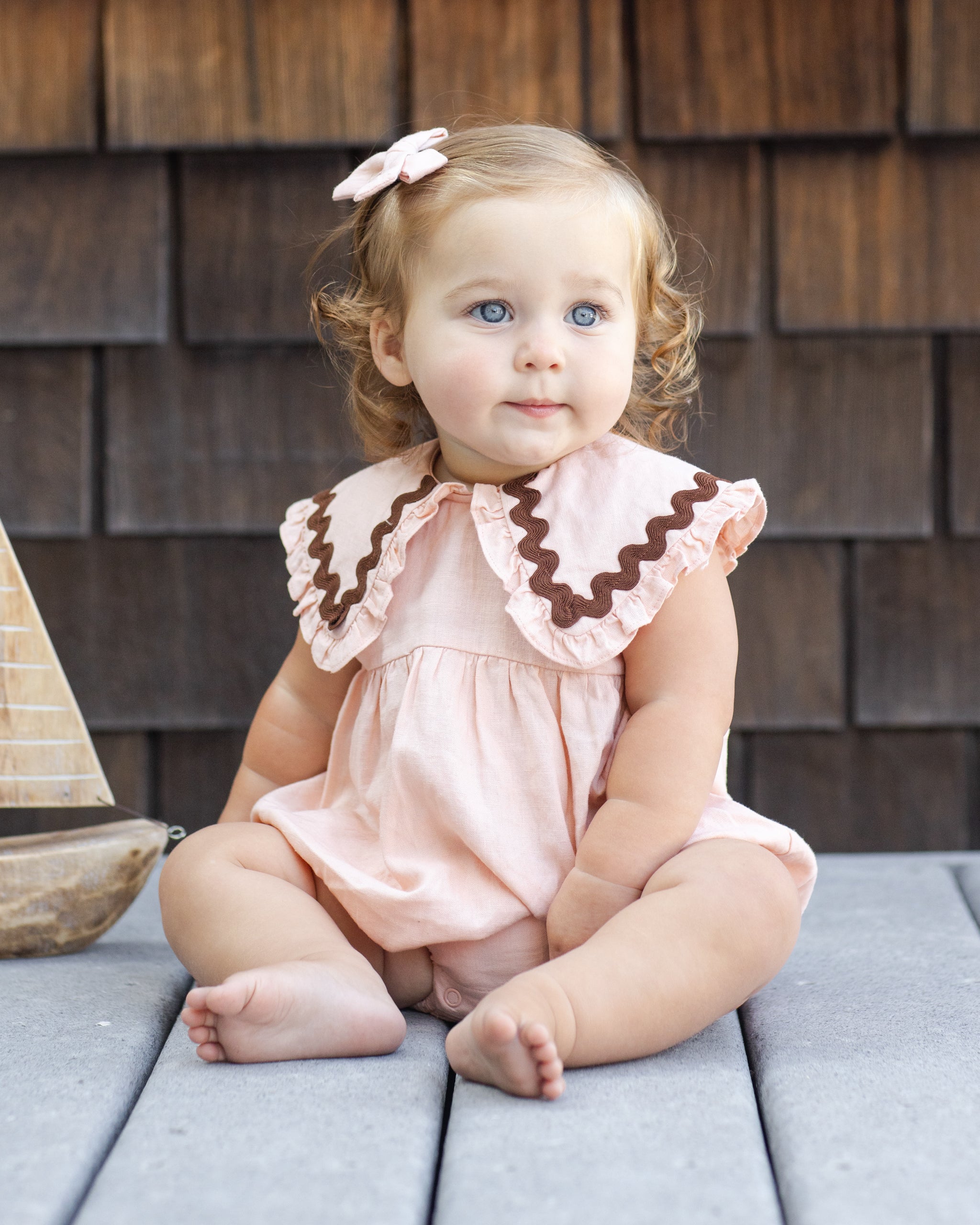 Rylee + Cru Cove Romper - Blush