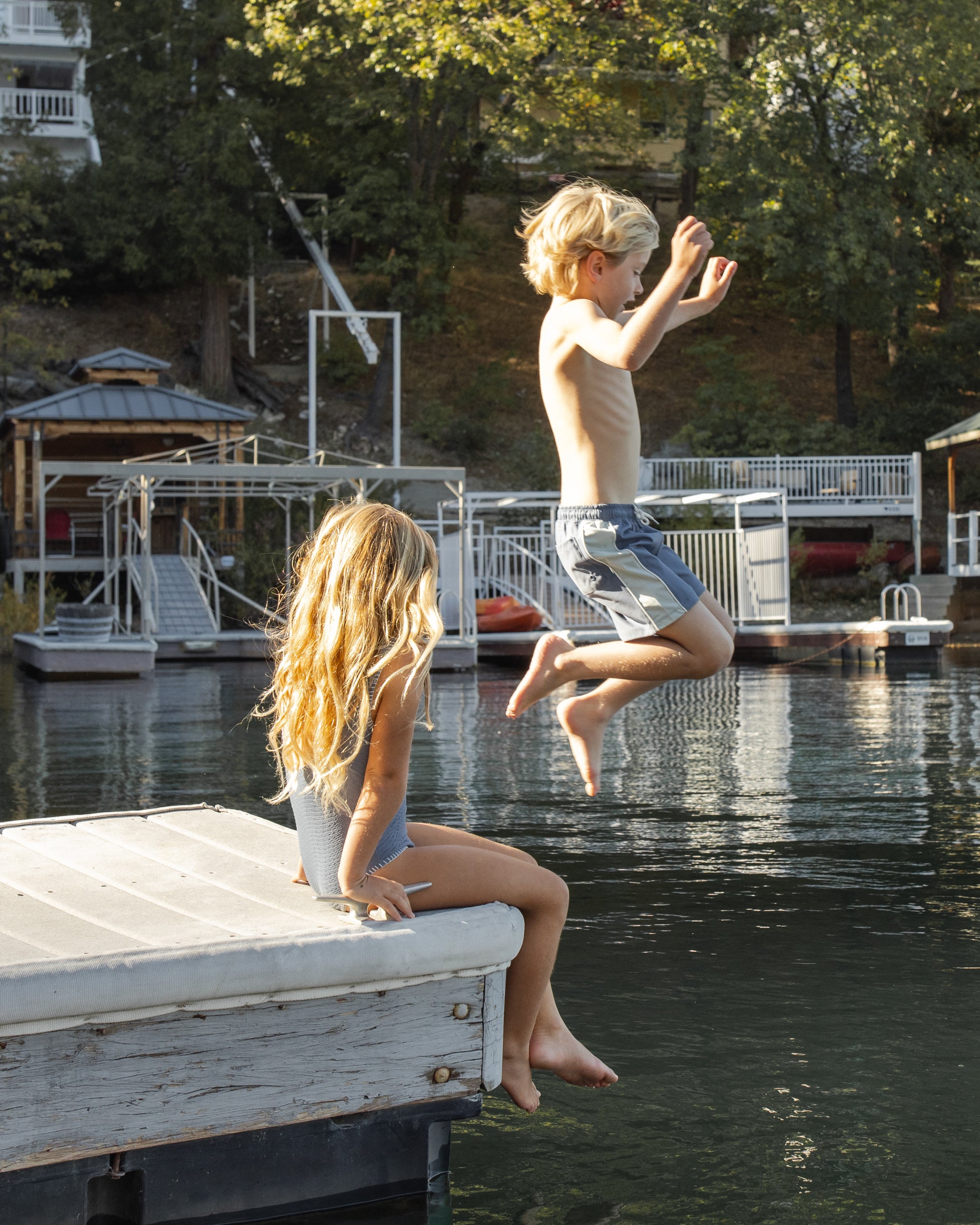 Rylee + Cru Paneled Boardshort - Marine