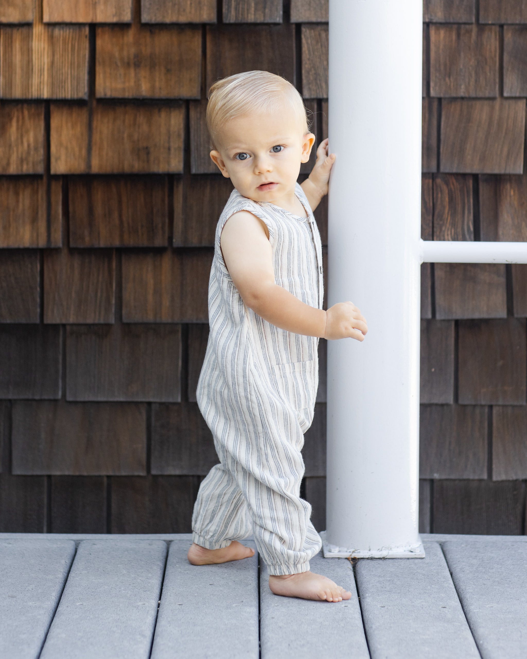 Rylee + Cru Woven Jumpsuit - Nautical Stripe
